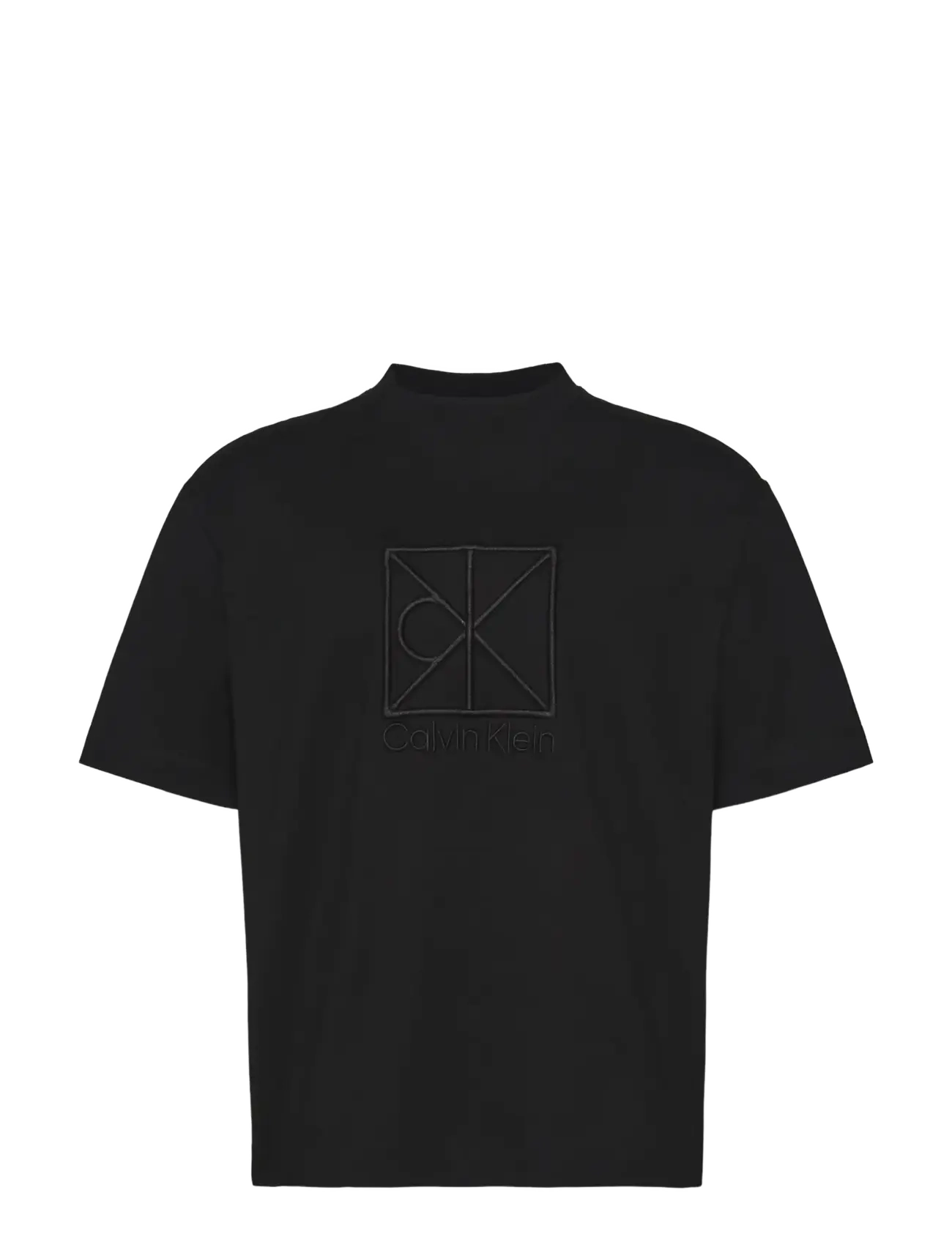 Calvin Klein SS RLXD PREMIUM INTERLOCK EMBLEM - Calvin Klein - BLACK / black