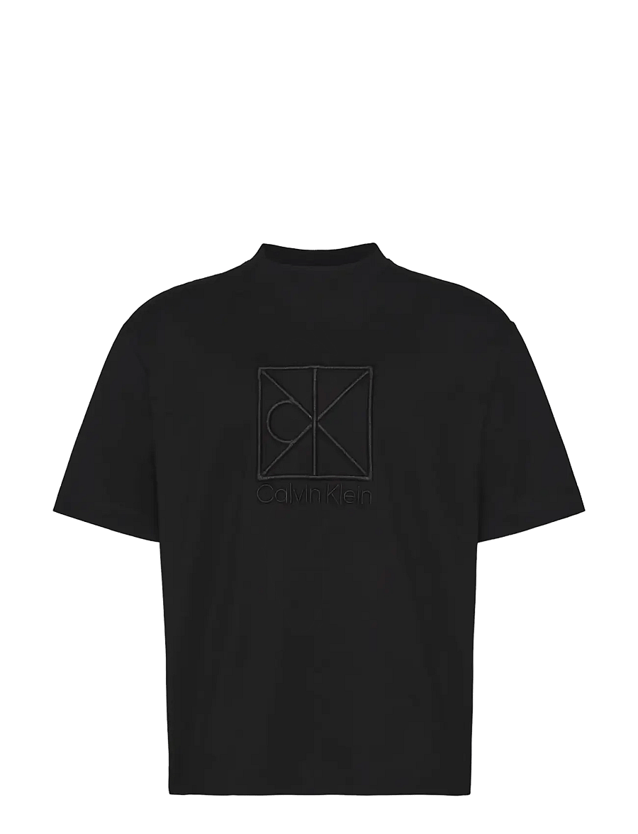 Calvin Klein - SS RLXD PREMIUM INTERLOCK EMBLEM - kortærmede t-shirts - black - 1