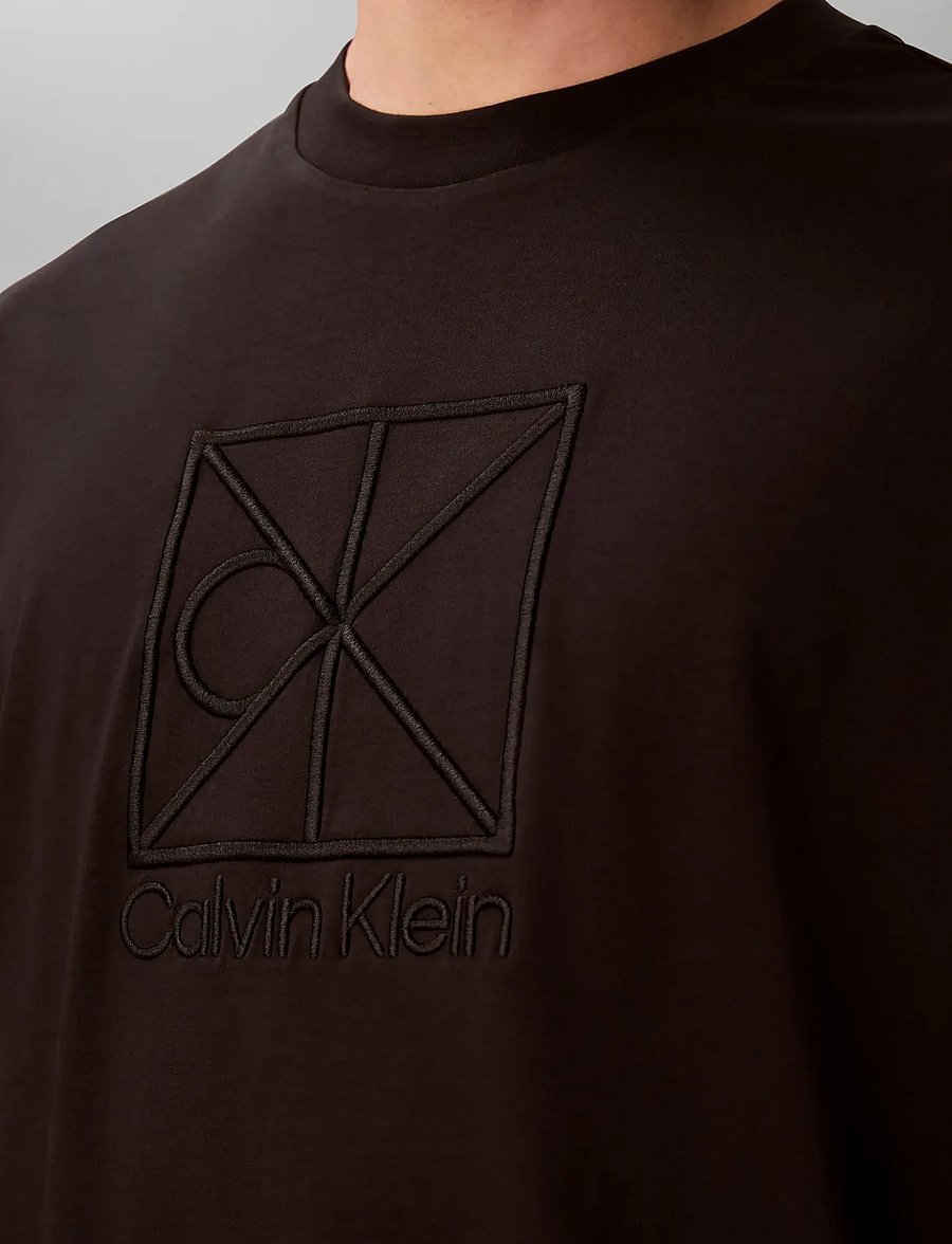 Calvin Klein - SS RLXD PREMIUM INTERLOCK EMBLEM - kortærmede t-shirts - black - 5