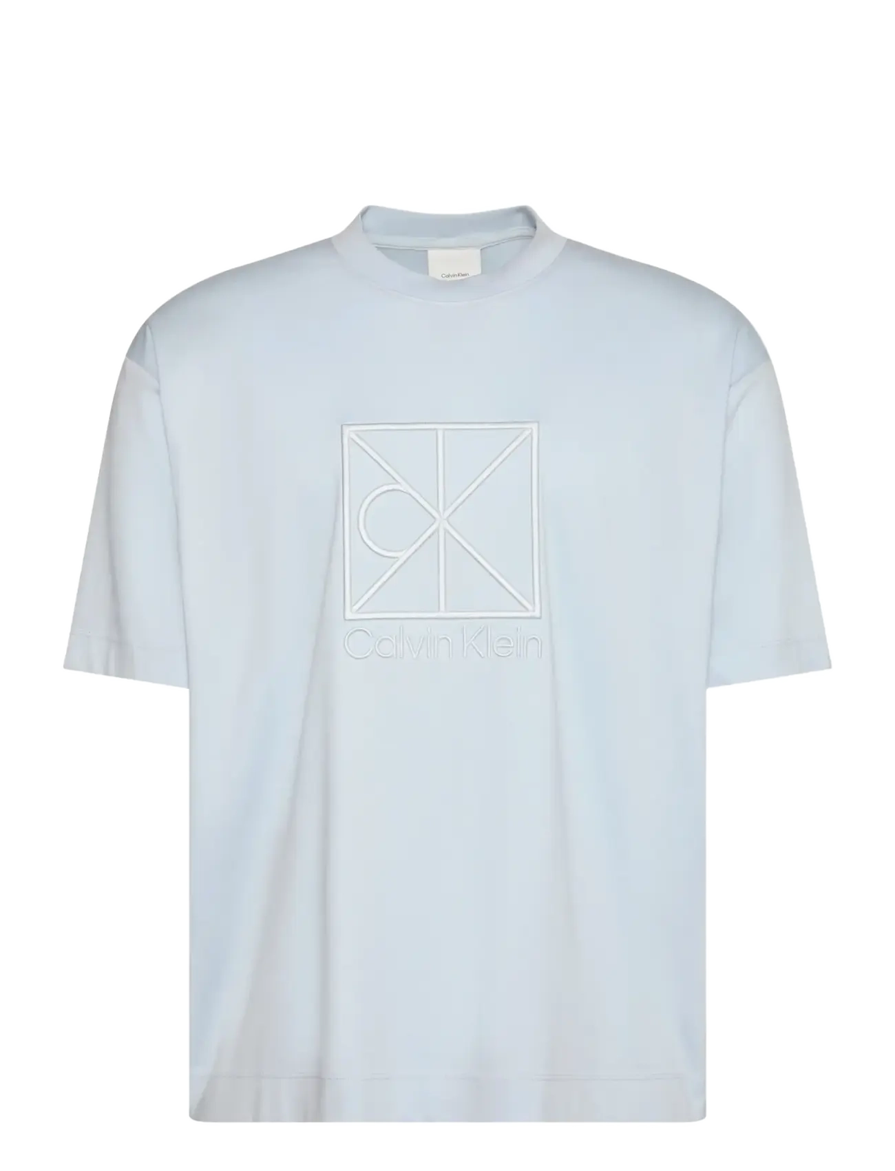Calvin Klein - SS RLXD PREMIUM INTERLOCK EMBLEM - short-sleeved t-shirts - plein air - 1
