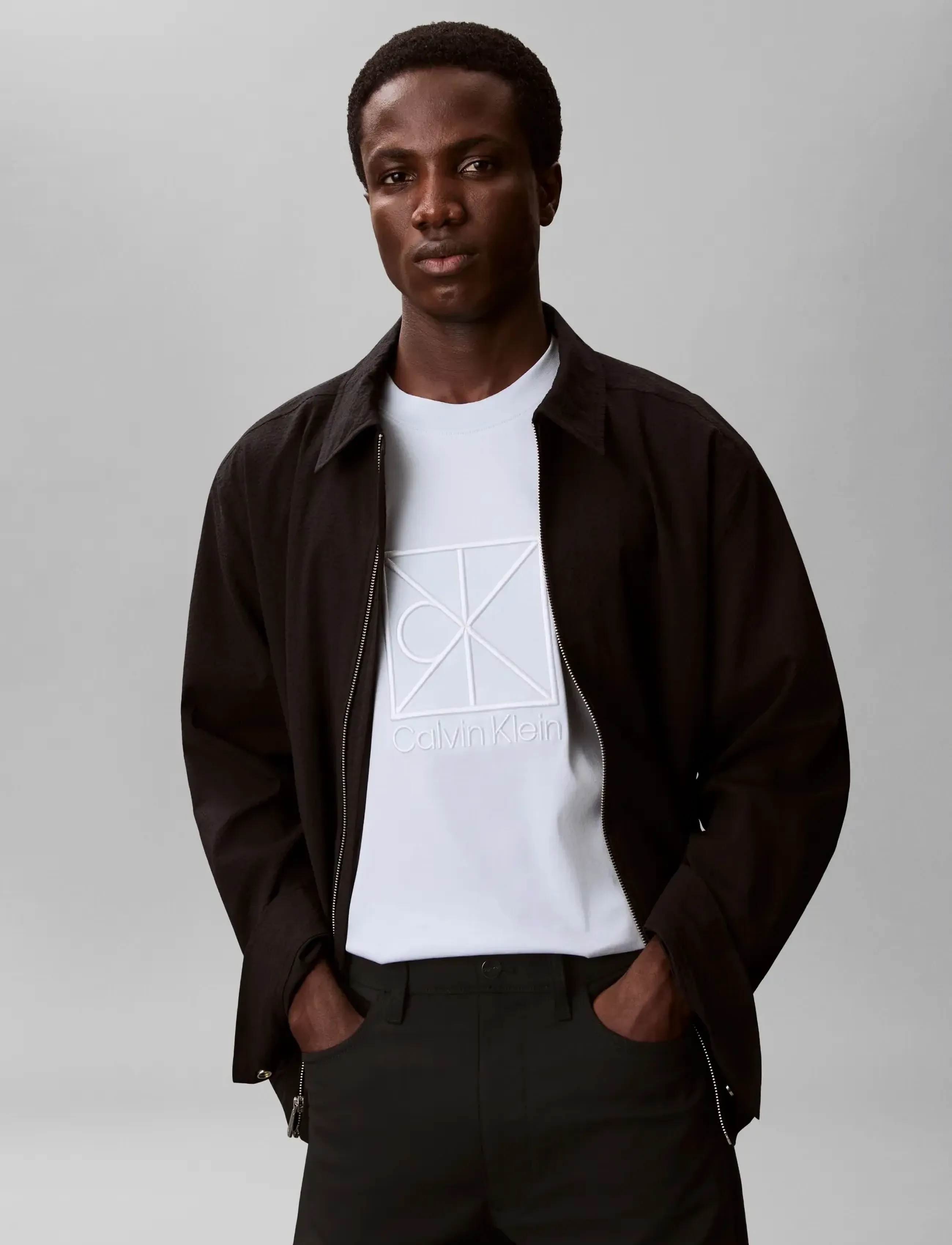 Calvin Klein - SS RLXD PREMIUM INTERLOCK EMBLEM - short-sleeved t-shirts - plein air - 4