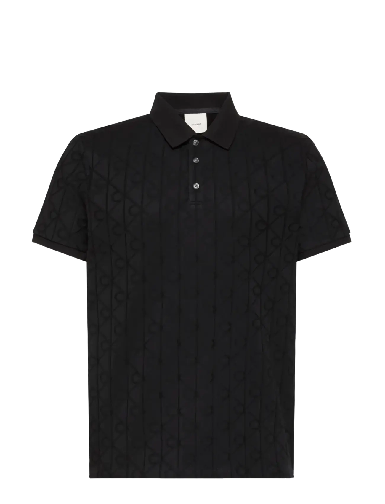 CALVIN KLEIN Ss Dbl Merc Emblem Aop Polo Schwarz - L - Herren