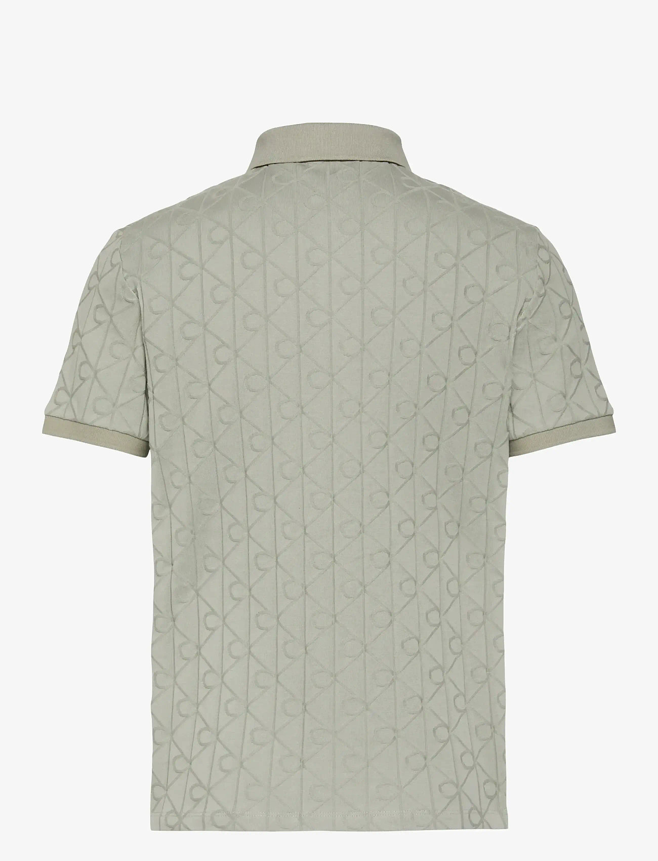 Calvin Klein - SS DBL MERCERIZED EMBLEM JACQUAR - lühikeste varrukatega polod - forest fog - 2