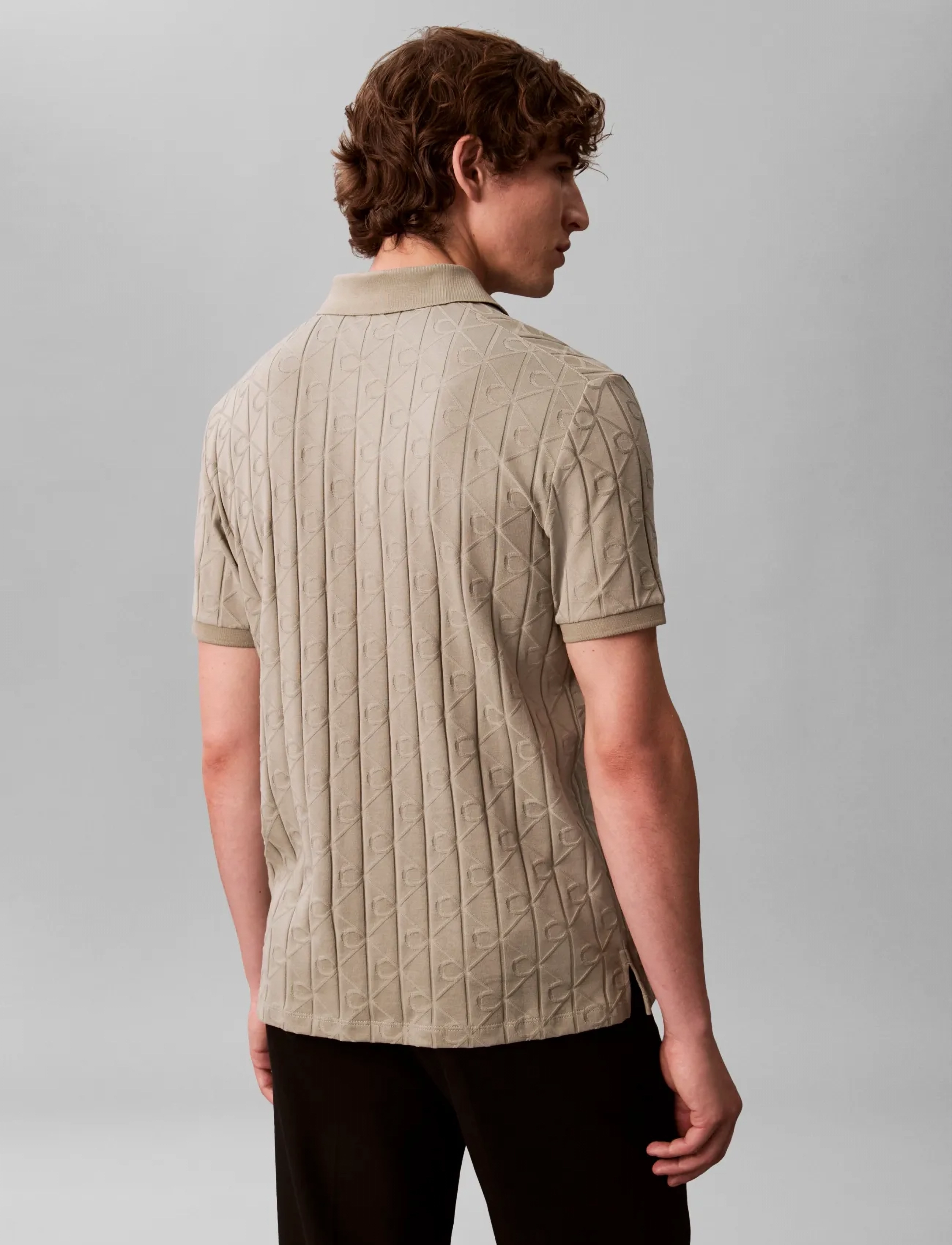 Calvin Klein Ss Dbl Mercerized Emblem Jacquar pikéer herr – bild 5