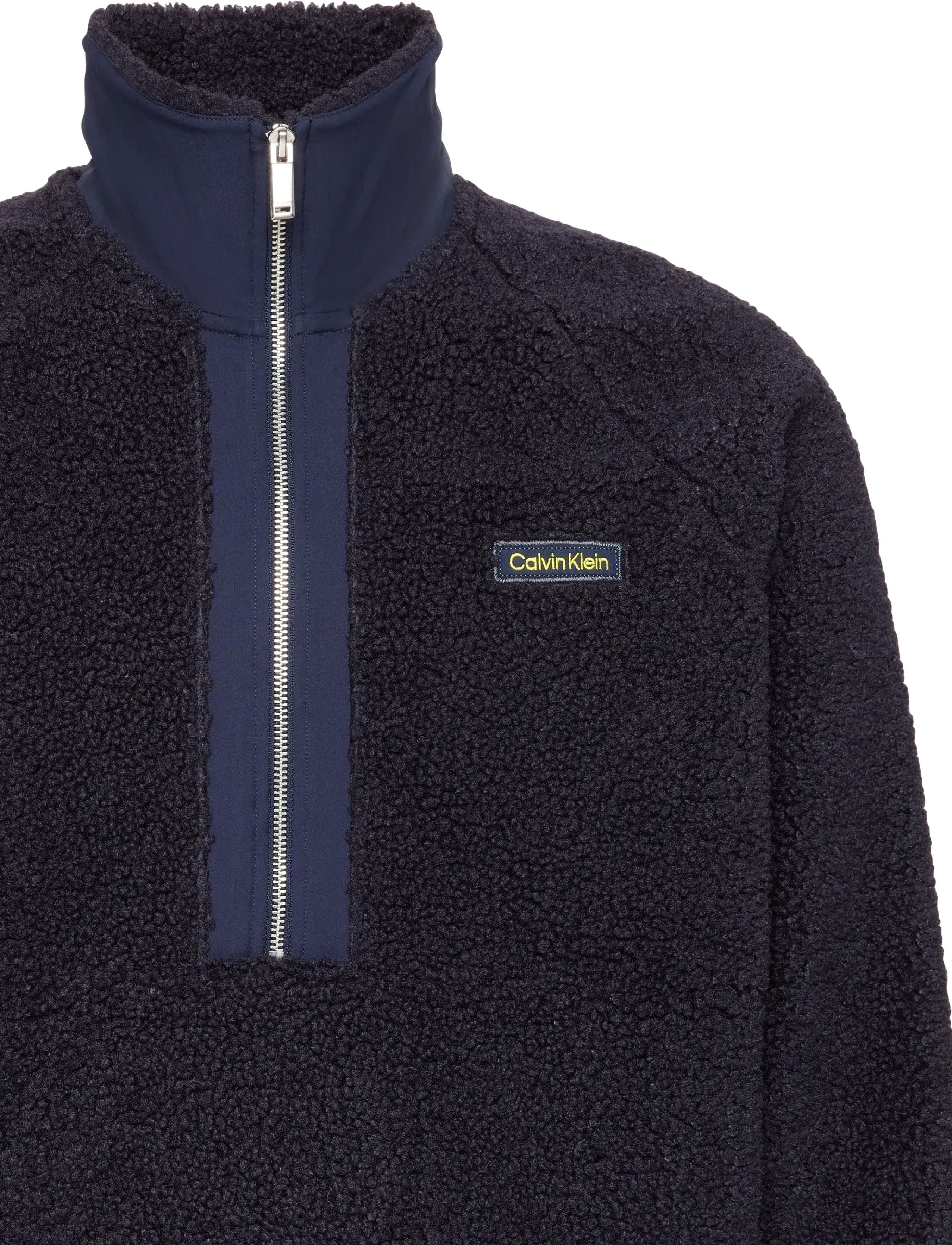 Calvin Klein - LS SHERPA ROLL NECK QTR ZIP PO - fleecetrøjer - evening sunset - 2