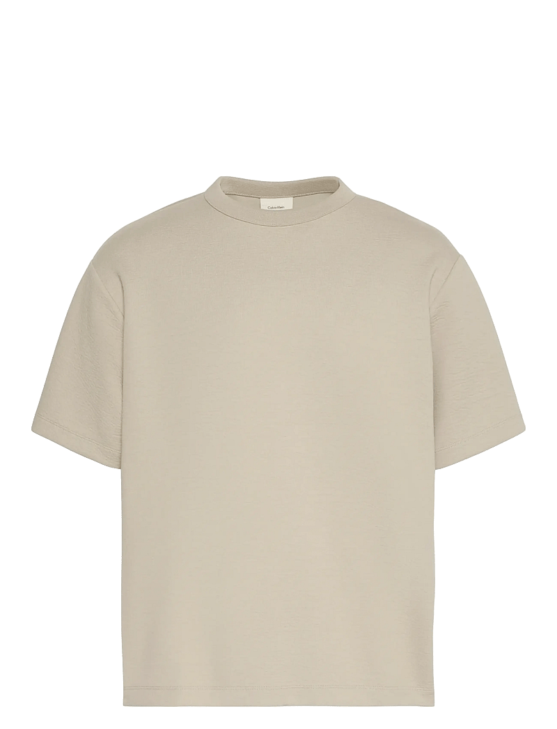 Calvin Klein - SS CRINKLE CREPE SPACER TEE - kurzärmelig - ancient marble - 1