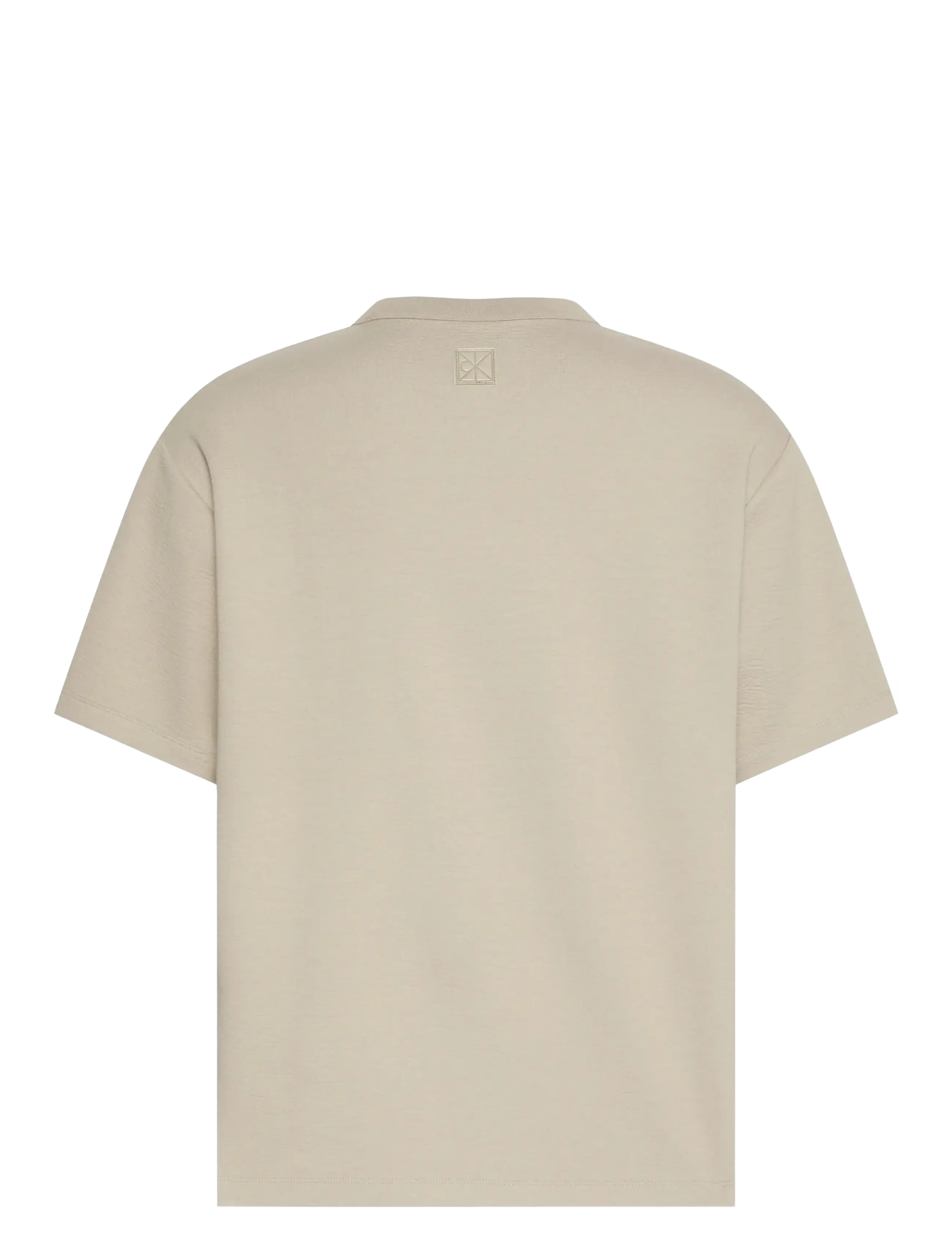Calvin Klein - SS CRINKLE CREPE SPACER TEE - kortermede t-skjorter - ancient marble - 2