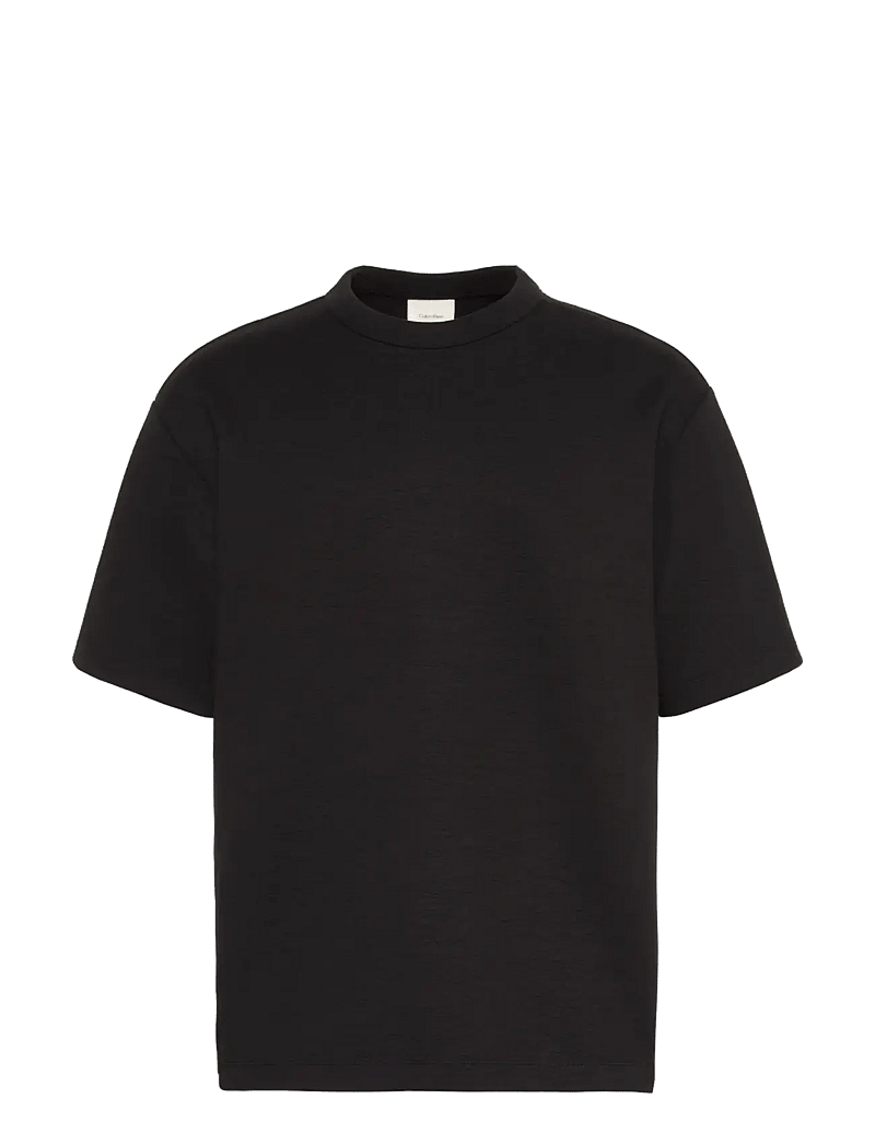 Calvin Klein - SS CRINKLE CREPE SPACER TEE - kurzärmelig - black - 1