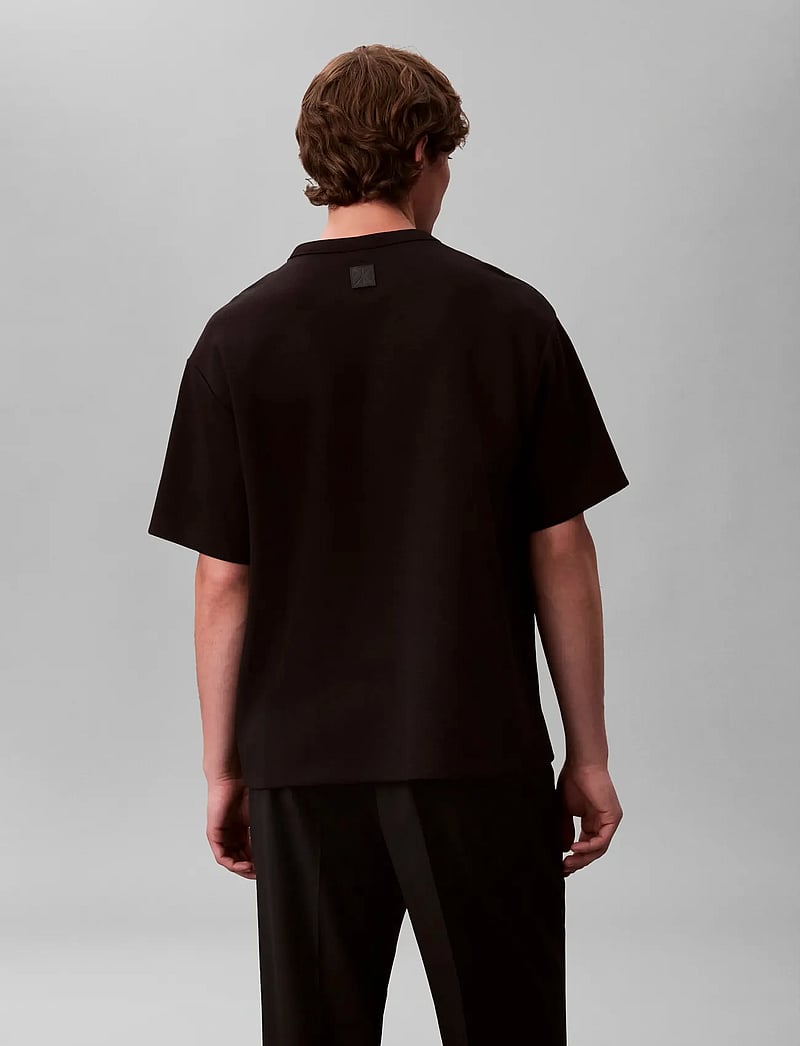 Calvin Klein - SS CRINKLE CREPE SPACER TEE - kurzärmelig - black - 3