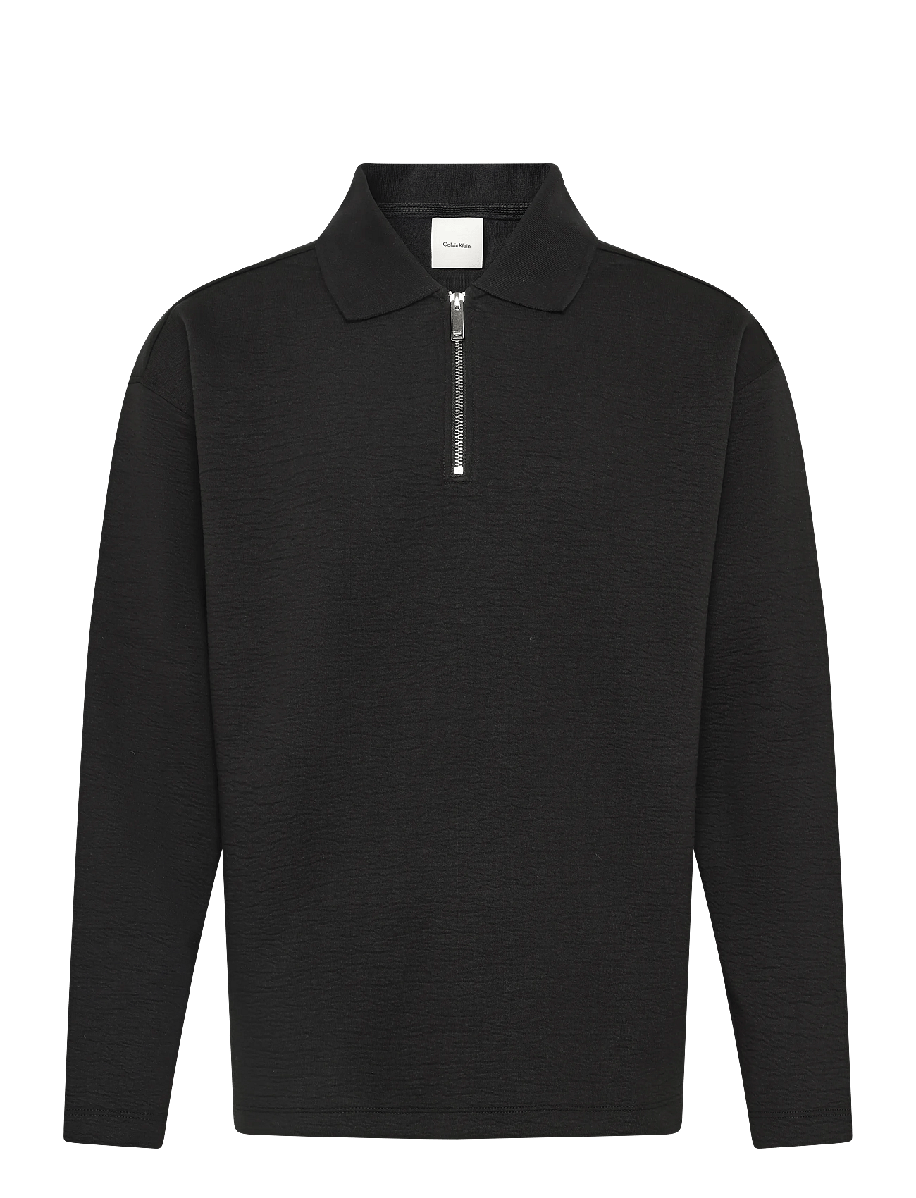 Calvin Klein | Ls Crinkle Crepe Spacer Qtr Zip | XXL