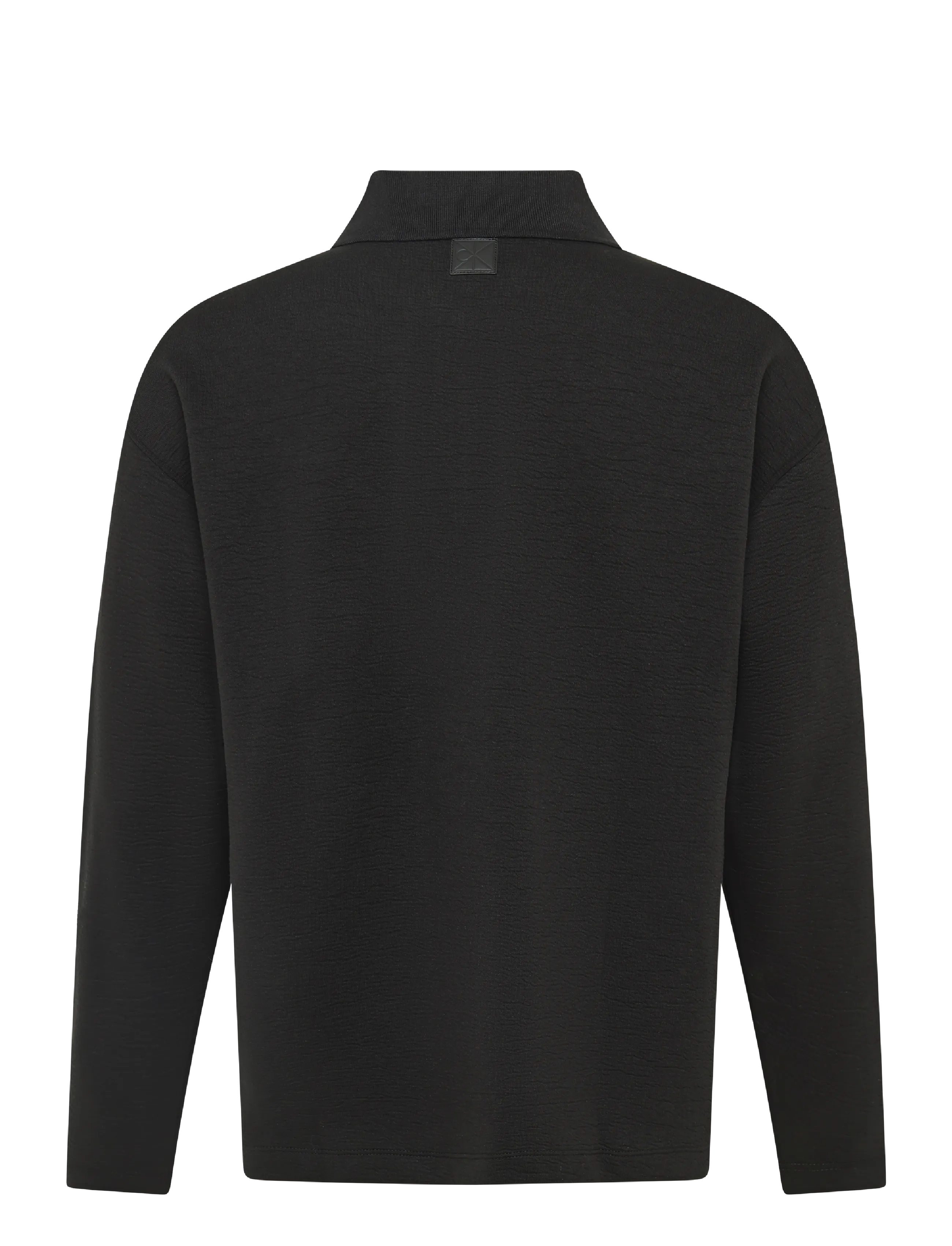 Calvin Klein - LS CRINKLE CREPE SPACER QTR ZIP - black - 1