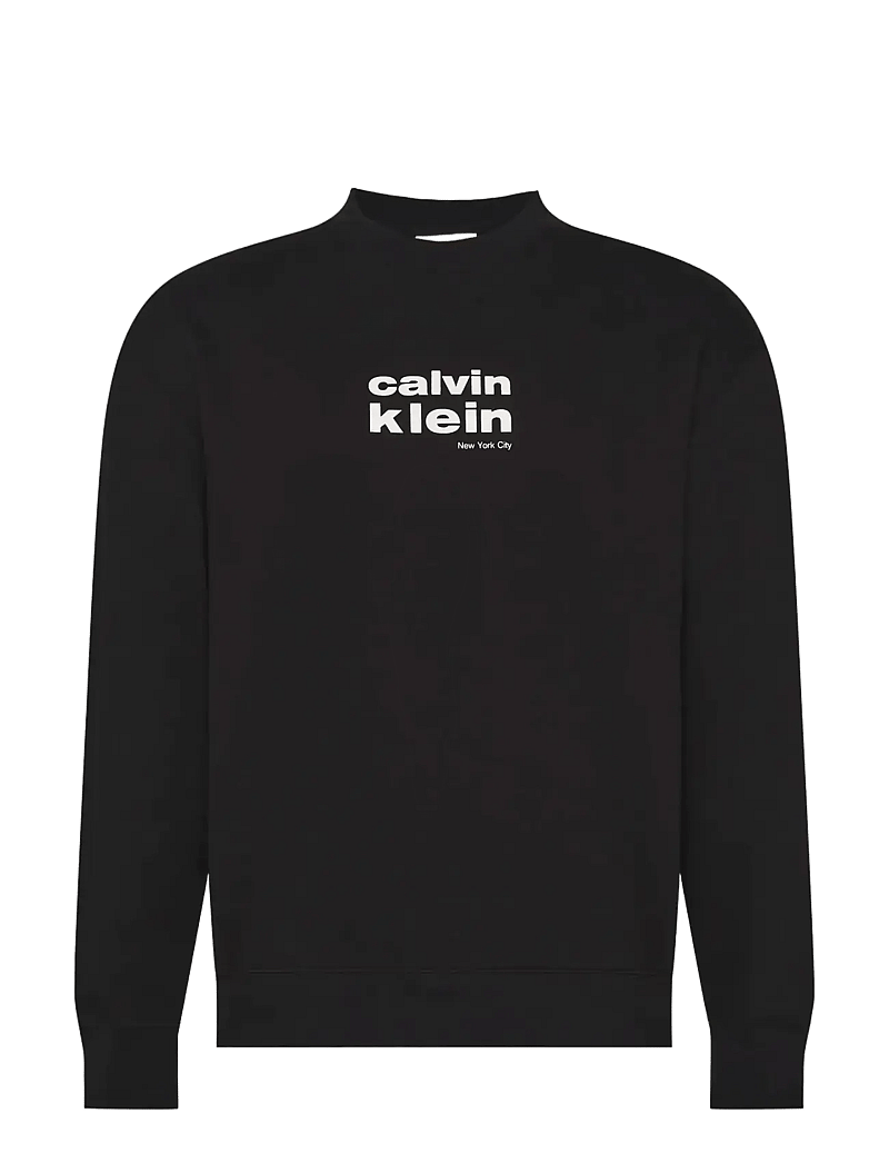 Calvin Klein - LS 350FLEECE RETRO GRAPHIC CREWN - rund hals - black - 1