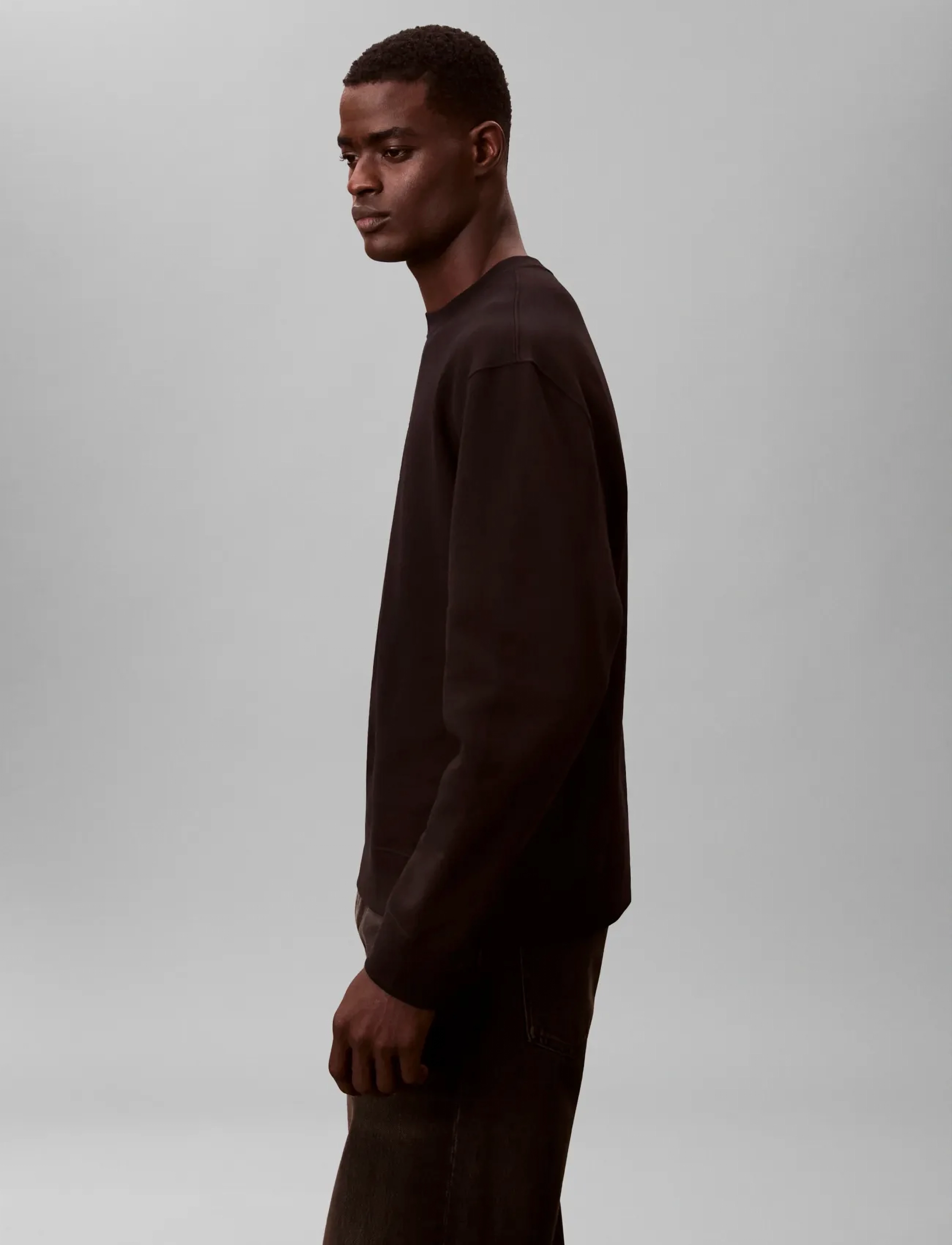 Calvin Klein - LS 350FLEECE RETRO GRAPHIC CREWN - rundhalsad - black - 5