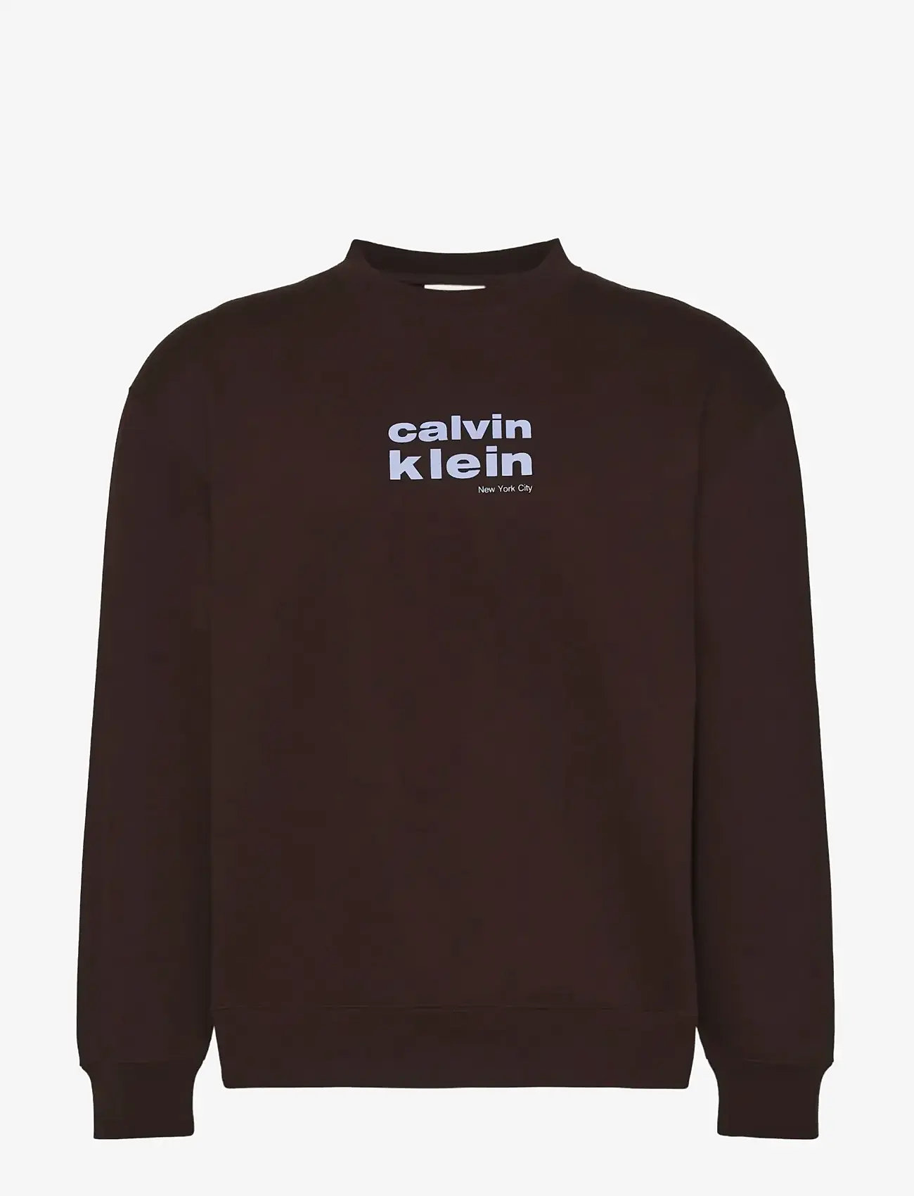 Calvin Klein - LS 350FLEECE RETRO GRAPHIC CREWN - rund hals - rich brown - 1