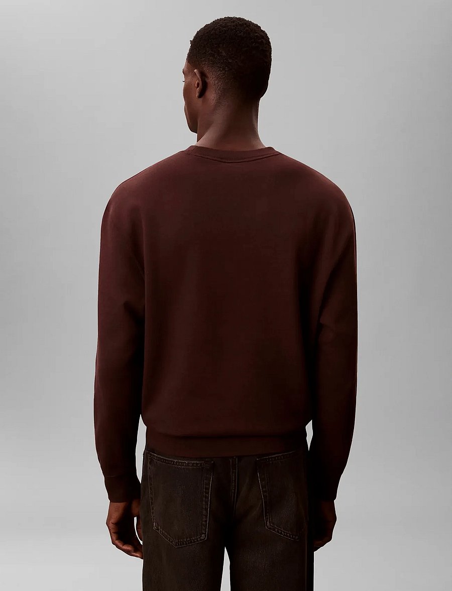 Calvin Klein - LS 350FLEECE RETRO GRAPHIC CREWN - Ümmarguse kaelusega kudumid - rich brown - 2