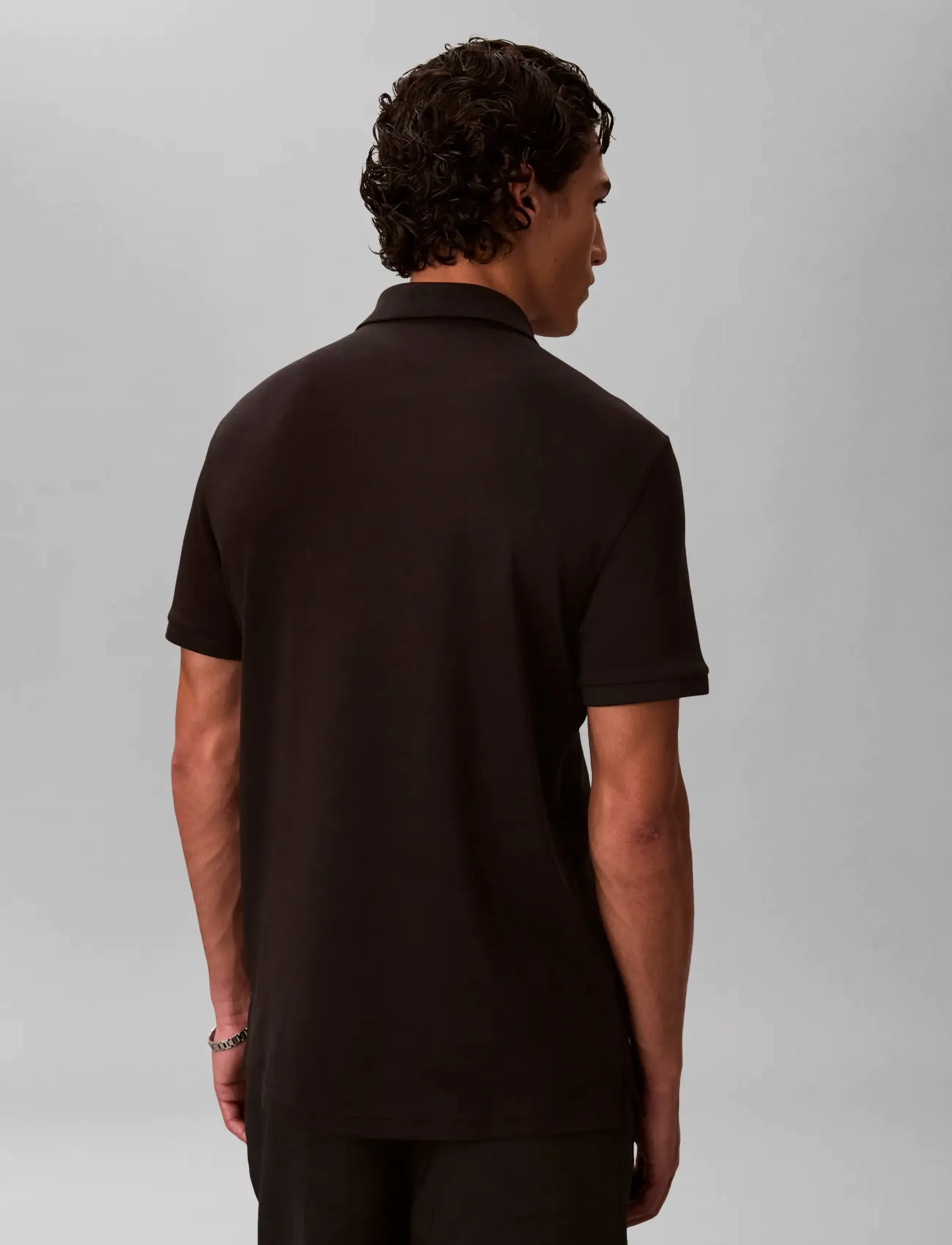 Calvin Klein - SS SLIM SUPIMA ZIP POLO - polos à manches courtes - black - 2