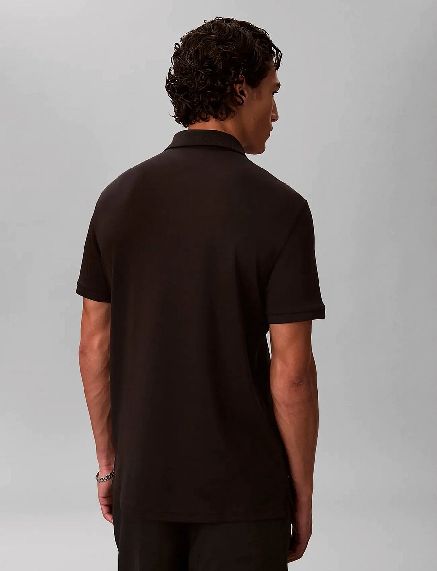 Calvin Klein - SS SLIM SUPIMA ZIP POLO - polos à manches courtes - black - 2