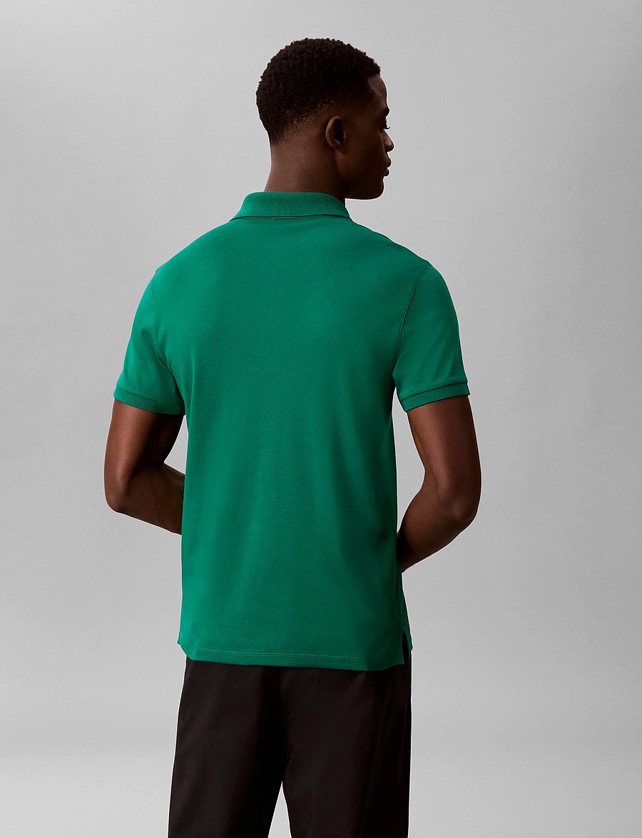 Calvin Klein - SS SLIM SUPIMA ZIP POLO - kortärmade pikéer - enchanted forest - 3