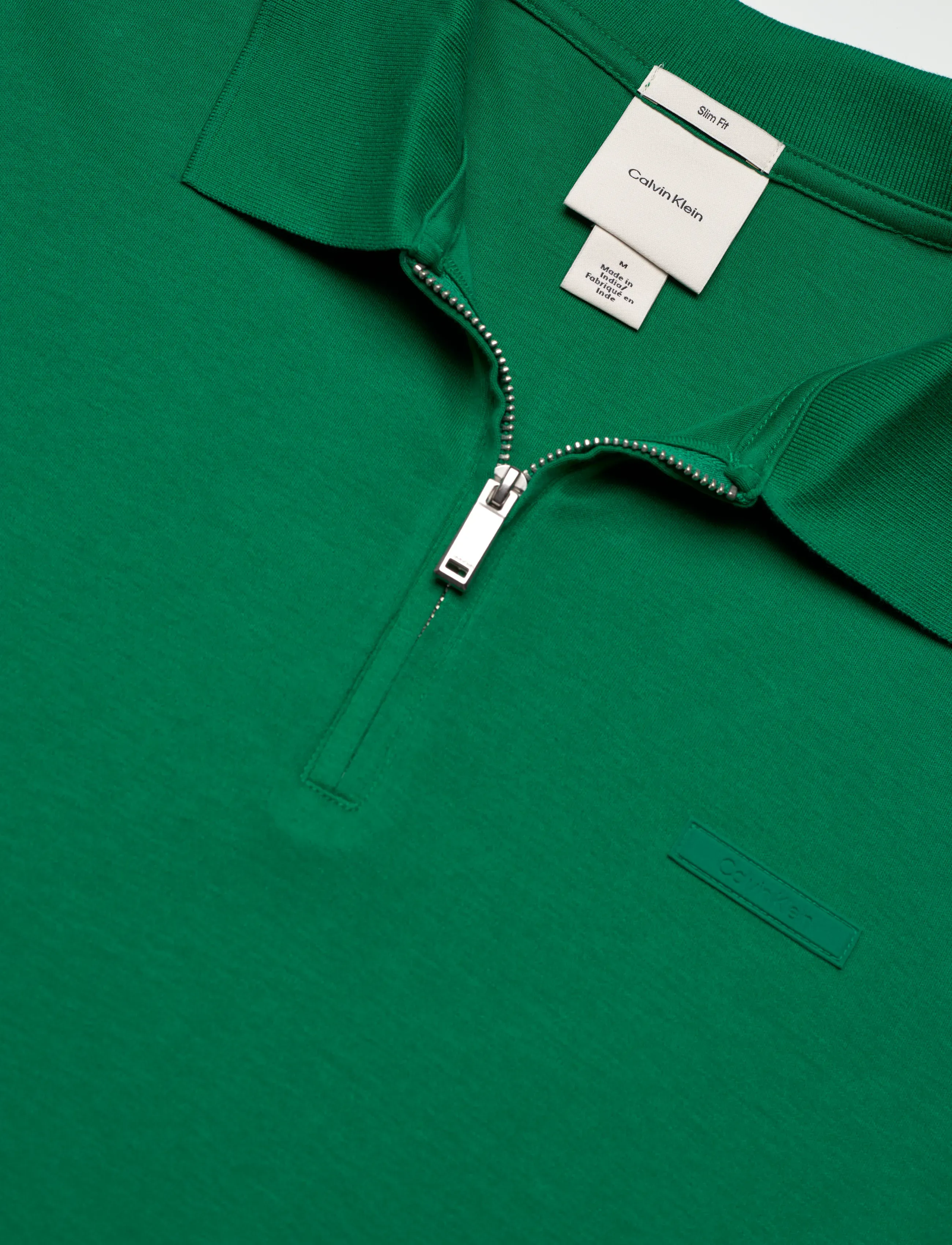 Calvin Klein - SS SLIM SUPIMA ZIP POLO - kurzärmelig - enchanted forest - 2