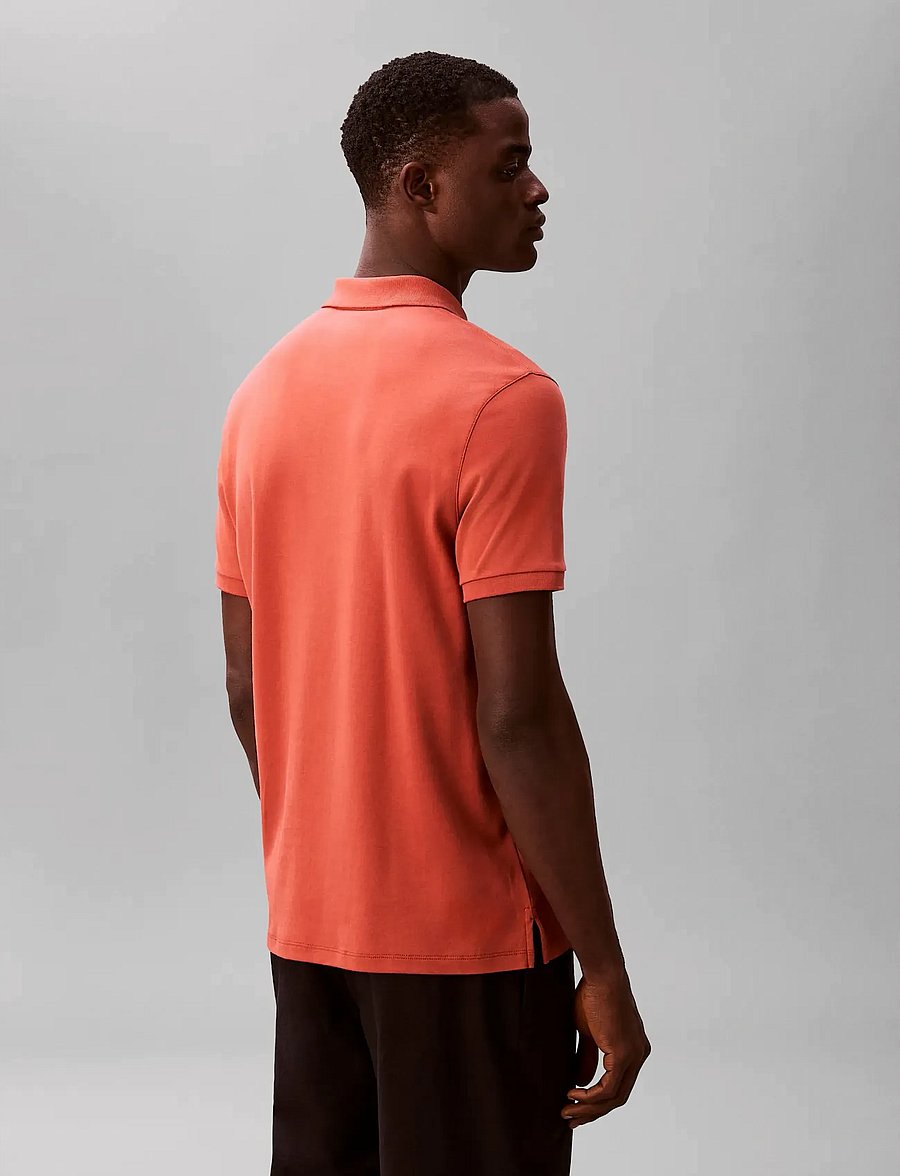 Calvin Klein - SS SLIM SUPIMA ZIP POLO - kortärmade pikéer - faded flower - 2