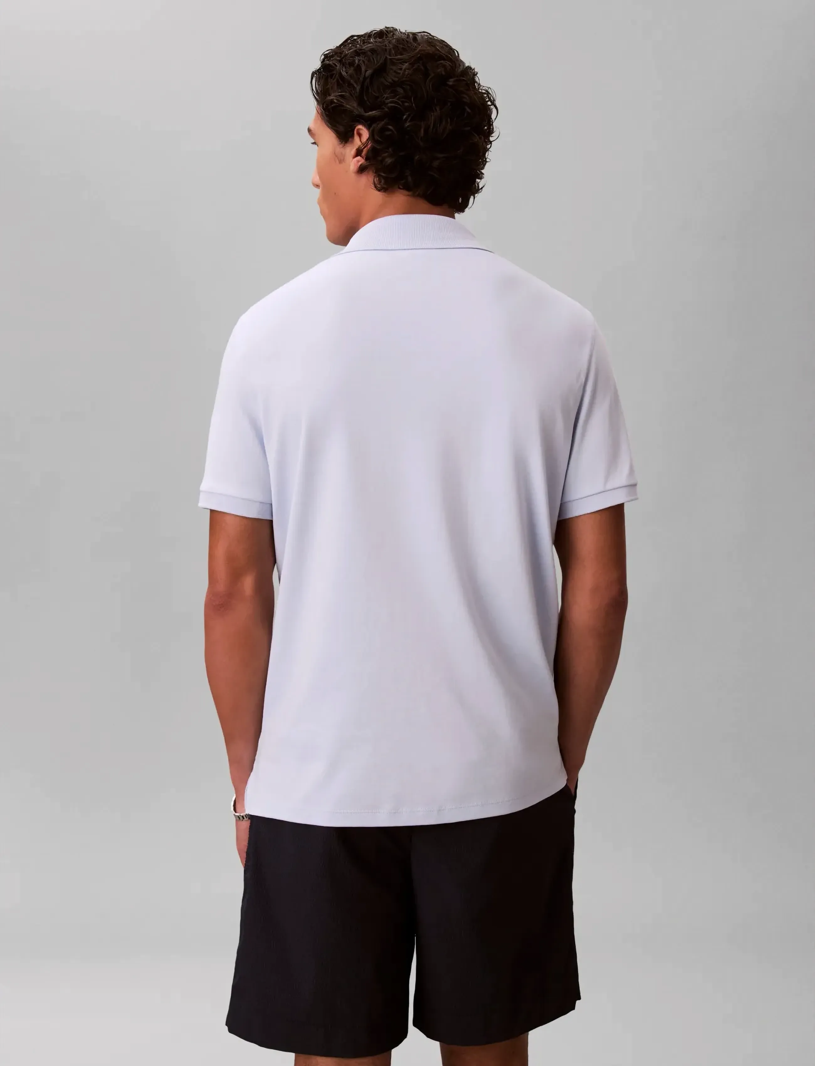 Calvin Klein - SS SLIM SUPIMA ZIP POLO - short-sleeved polos - heavenly iris - 2