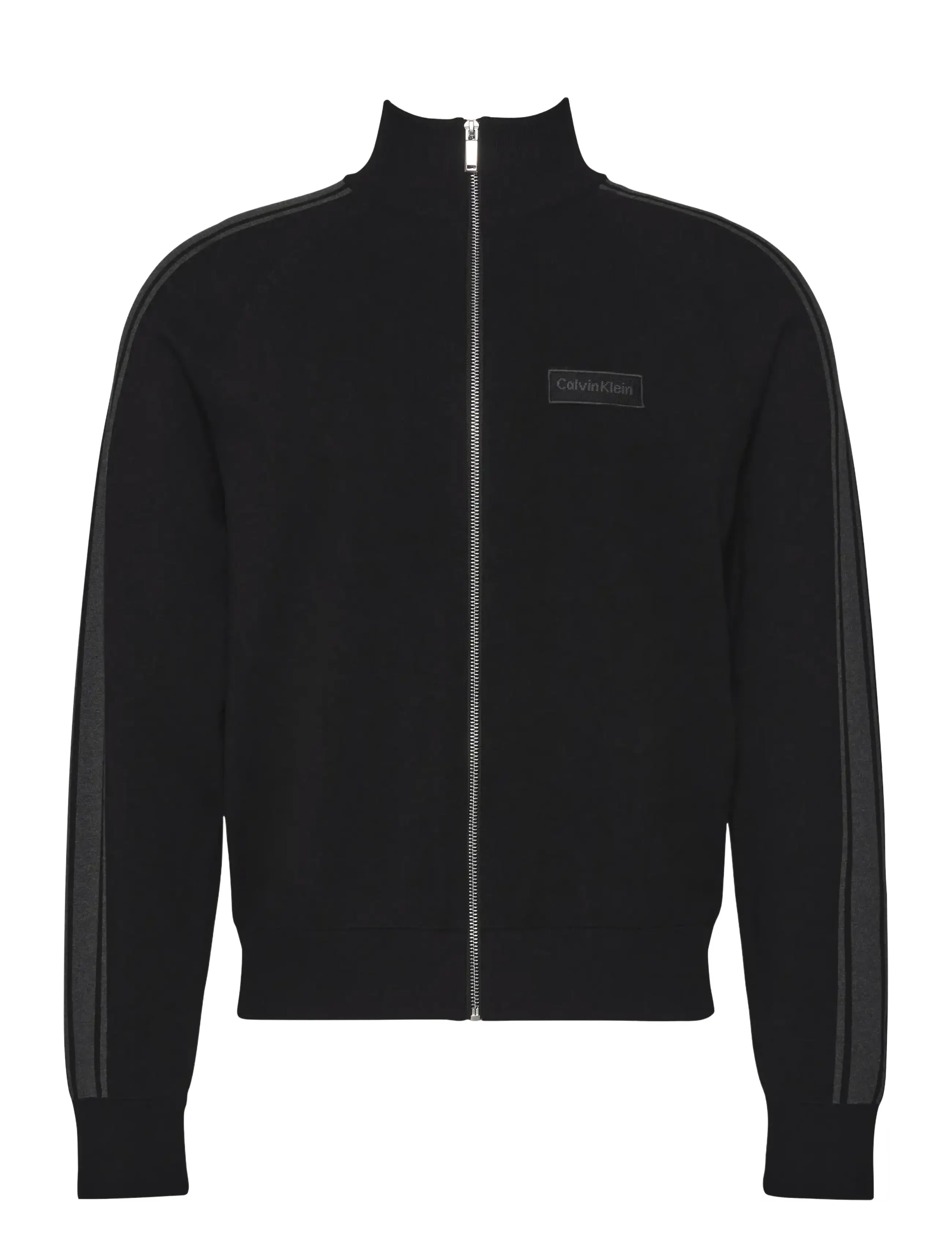 LS TECH KNIT TRACK JACKET FZ SWT - BLACK