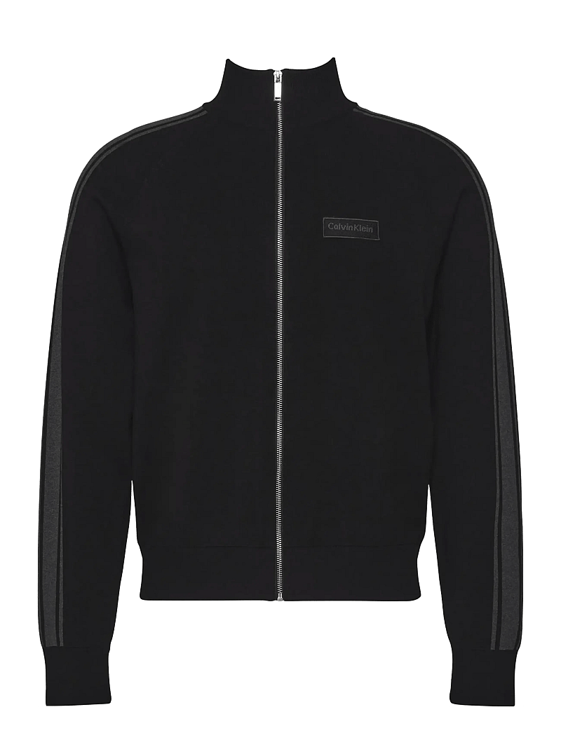 Calvin Klein - LS TECH KNIT TRACK JACKET FZ SWT - sportjacken - black - 0