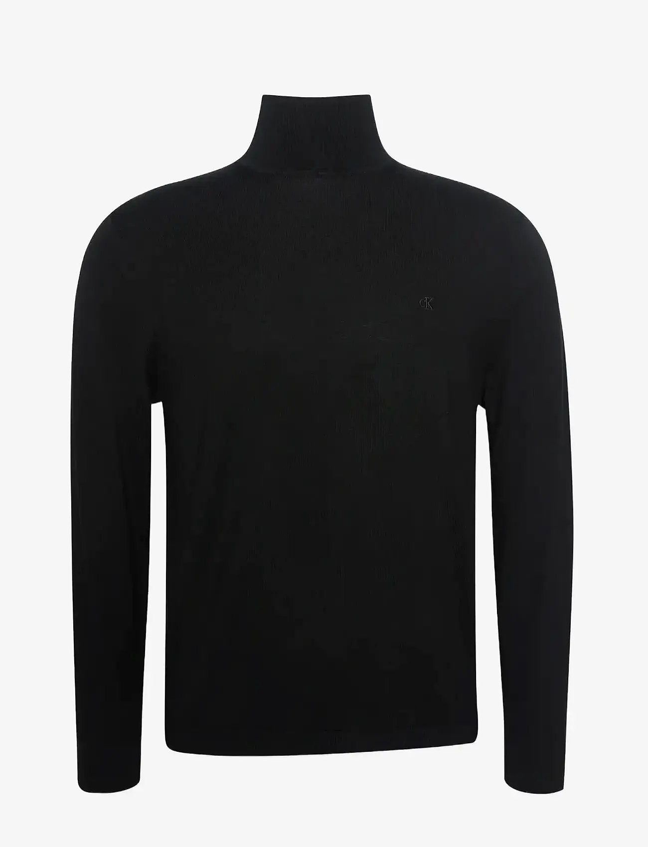 Calvin Klein - LS MERINO MOCK NECK SWTR 14GG - rollkragen - black - 1