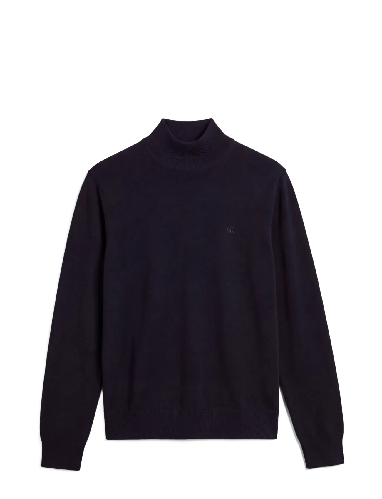 Calvin Klein LS MERINO MOCK NECK SWTR 14GG - Turtlenecks - DARK SAPPHIRE / navy