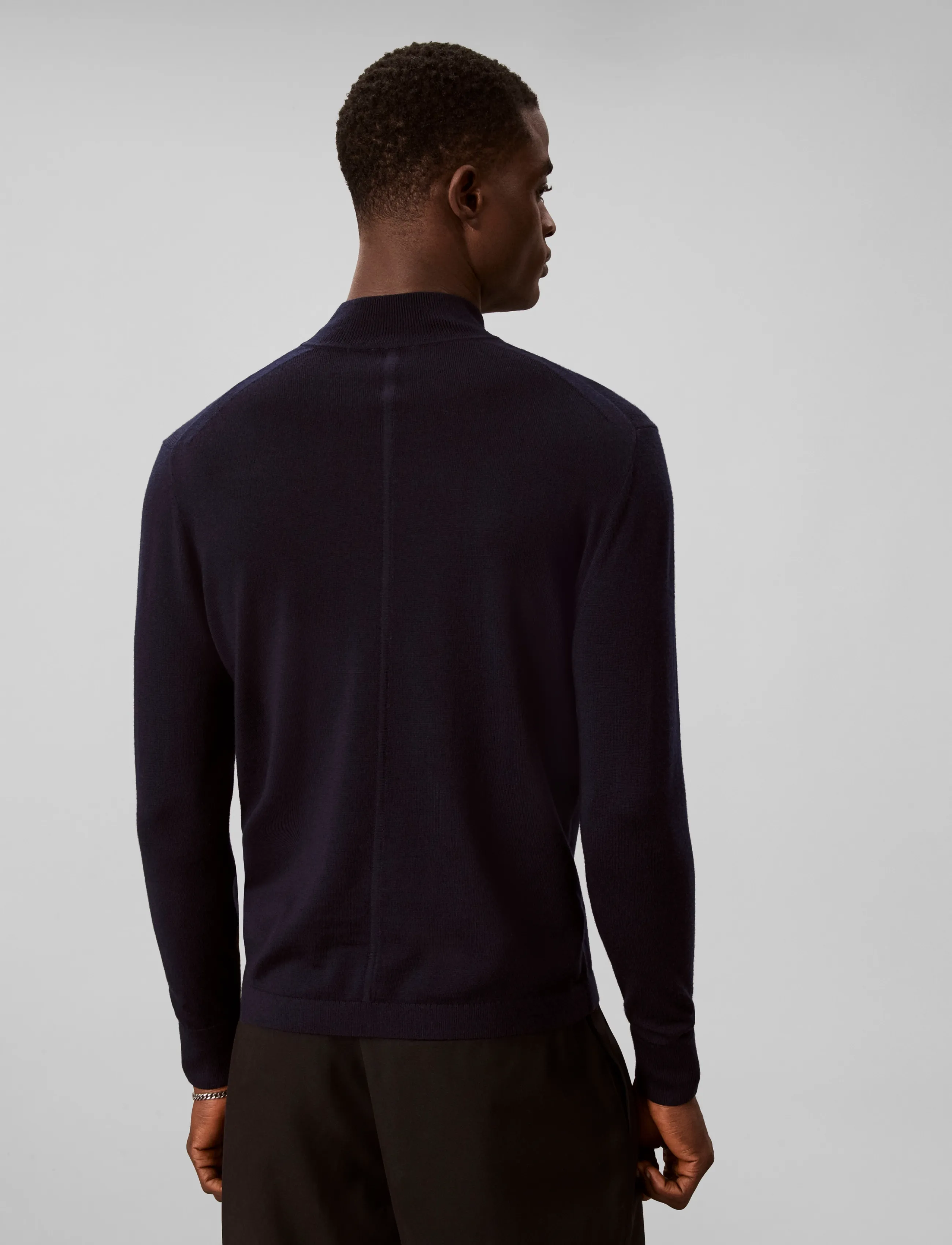 Calvin Klein - LS MERINO MOCK NECK SWTR 14GG - kõrge kaelusega džemprid - dark sapphire - 2