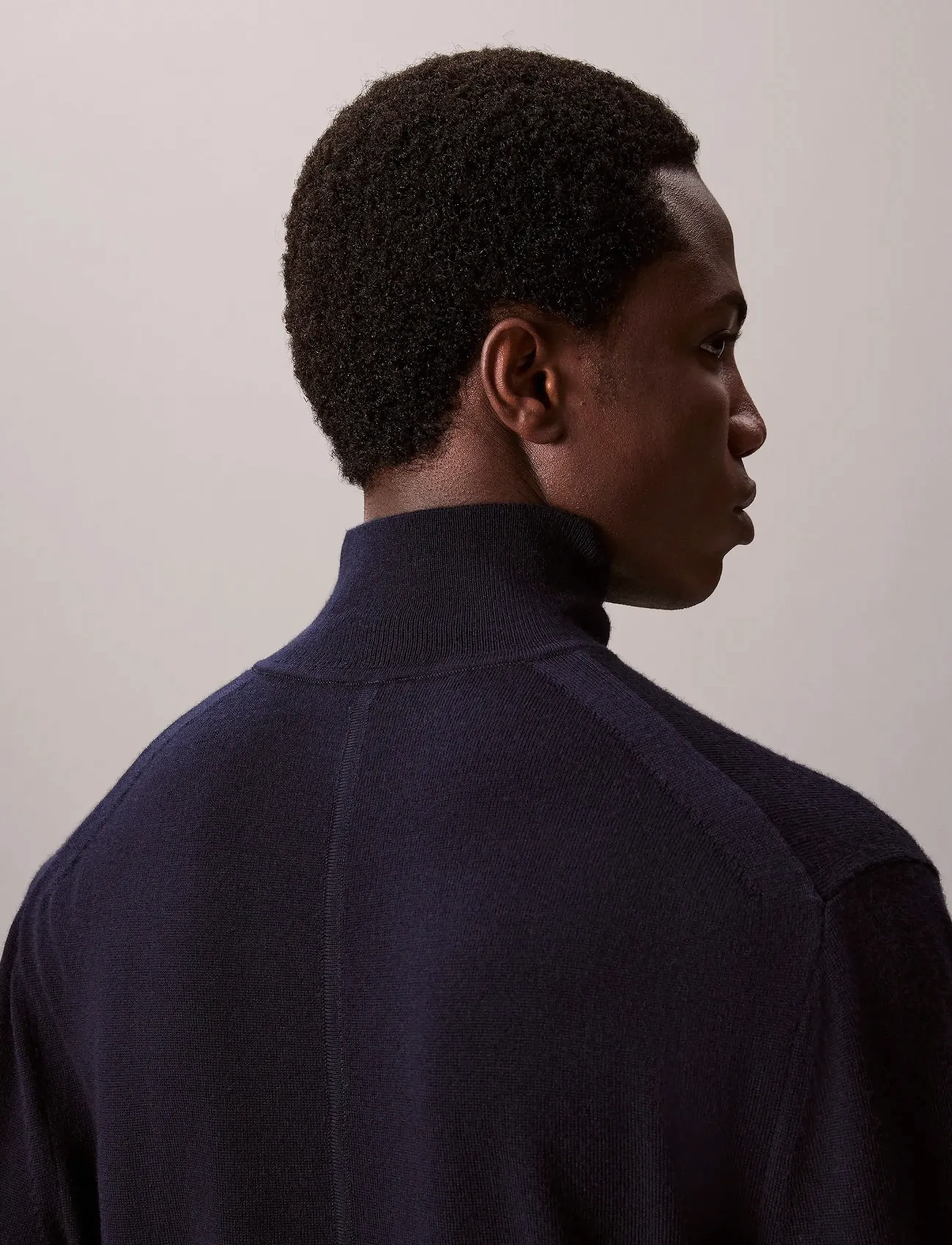Calvin Klein Ls Merino Mock Neck Swtr 14Gg stickade tröjor herr – bild 6