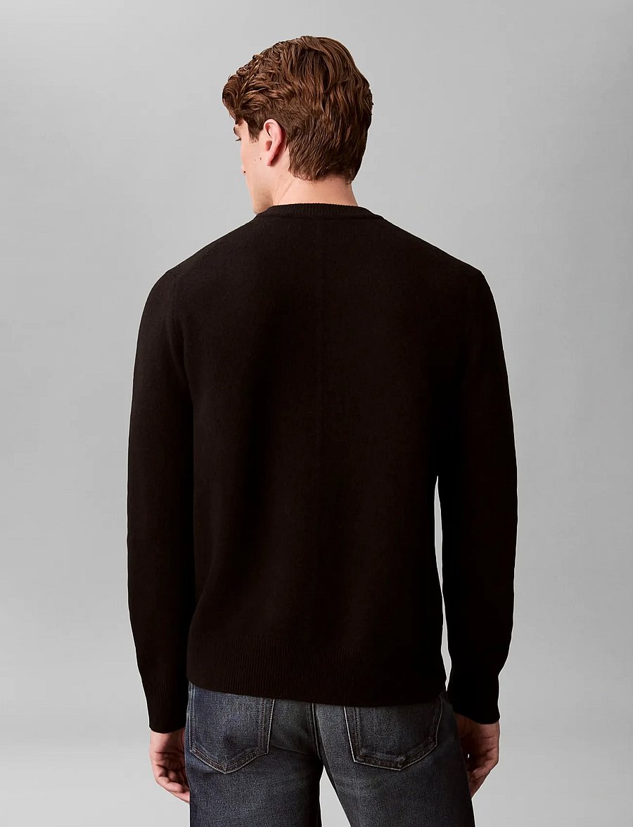 Calvin Klein - LS COZY WOOL CREWNK SWEATER 7GG - round necks - black - 2