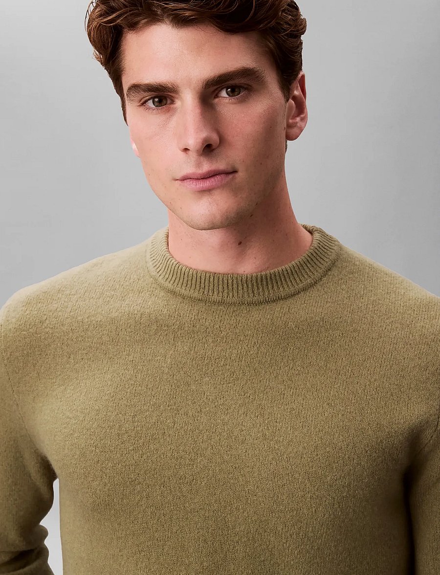 Calvin Klein - LS COZY WOOL CREWNK SWEATER 7GG - rund hals - fatigue - 2