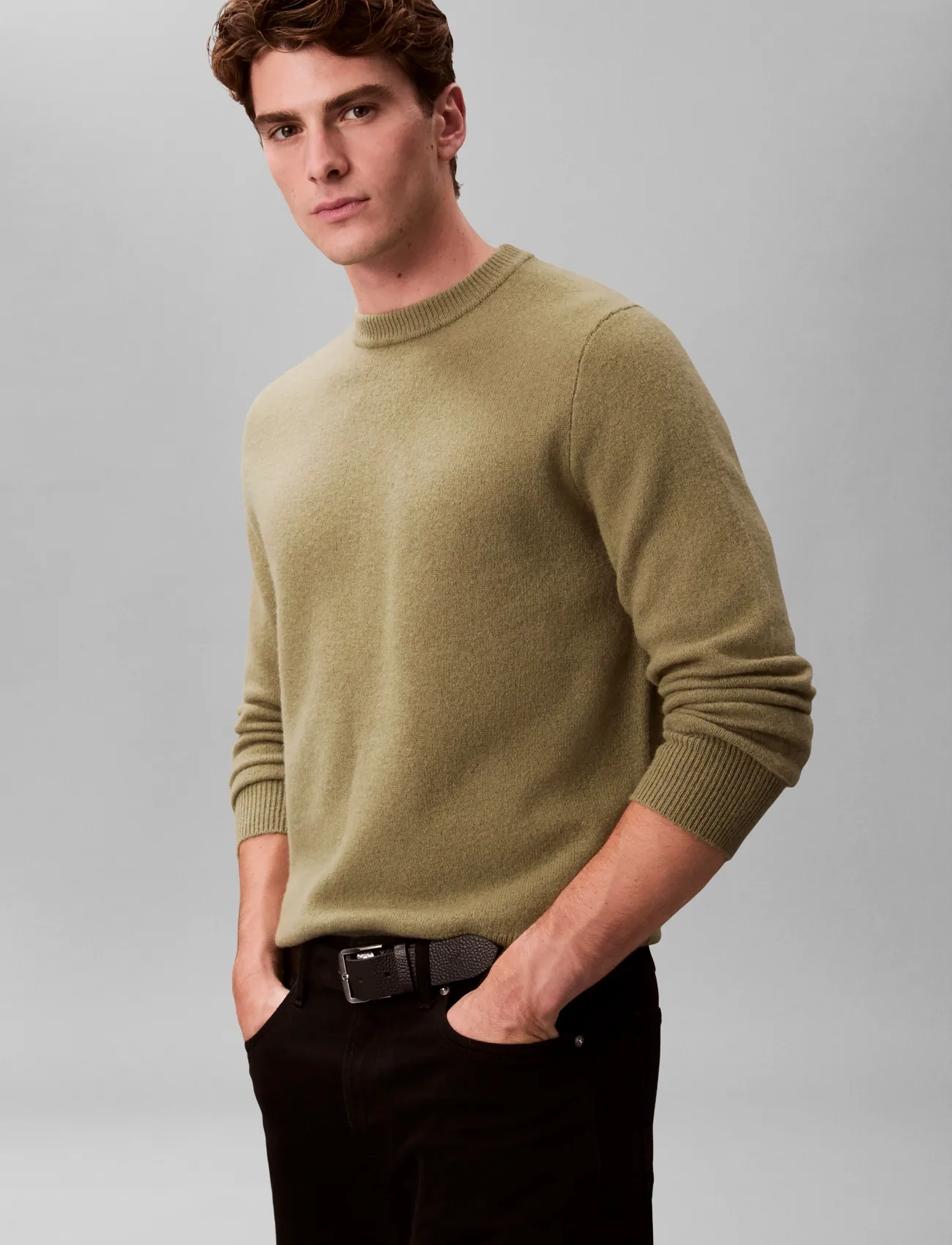 Calvin Klein - LS COZY WOOL CREWNK SWEATER 7GG - rundhals - fatigue - 4