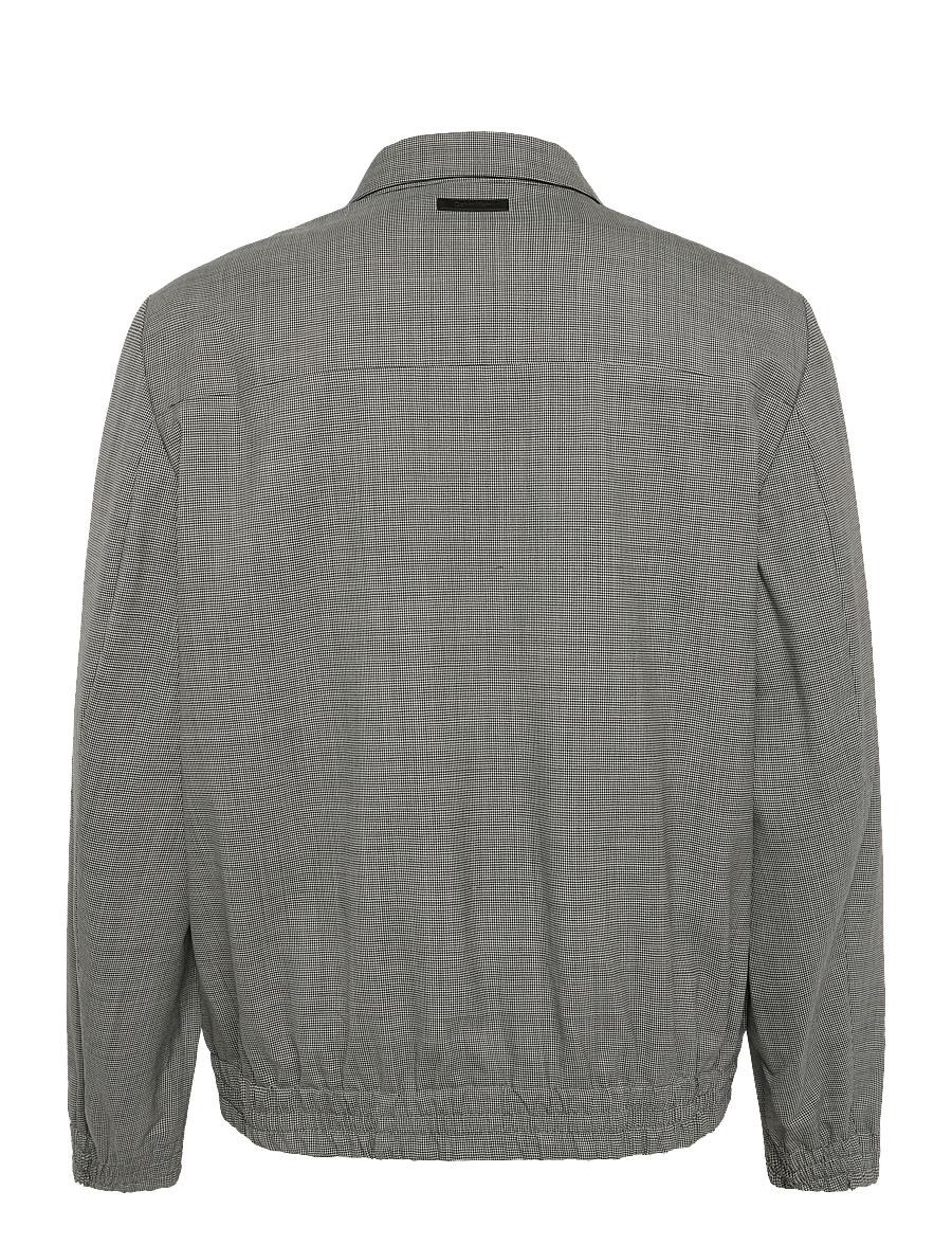 Calvin Klein - LS WOOL HOUNDSTOOTH BLOUSON JKT - kevadjoped - brilliant white - 1