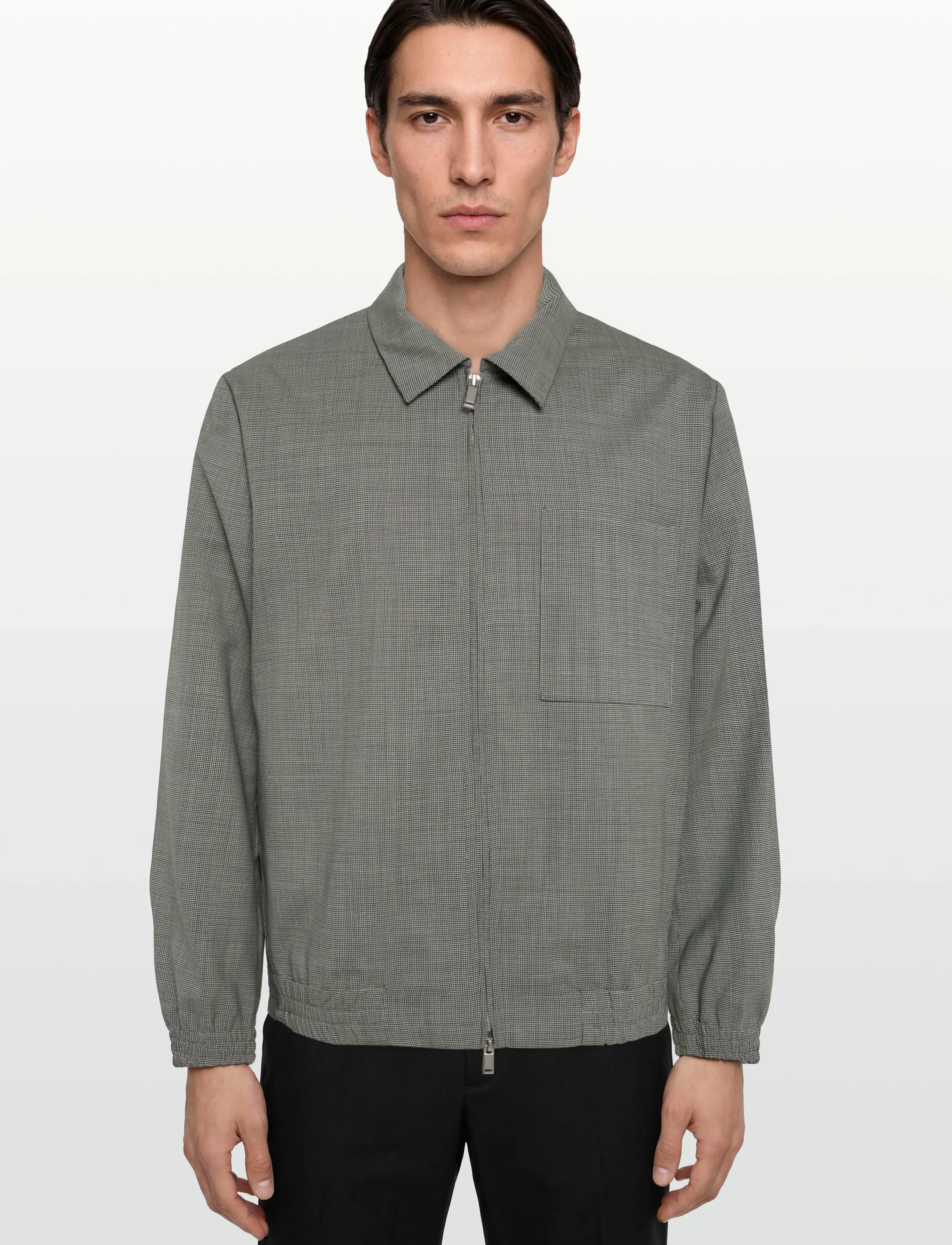 Ls Wool Houndstooth Blouson Jkt 2
