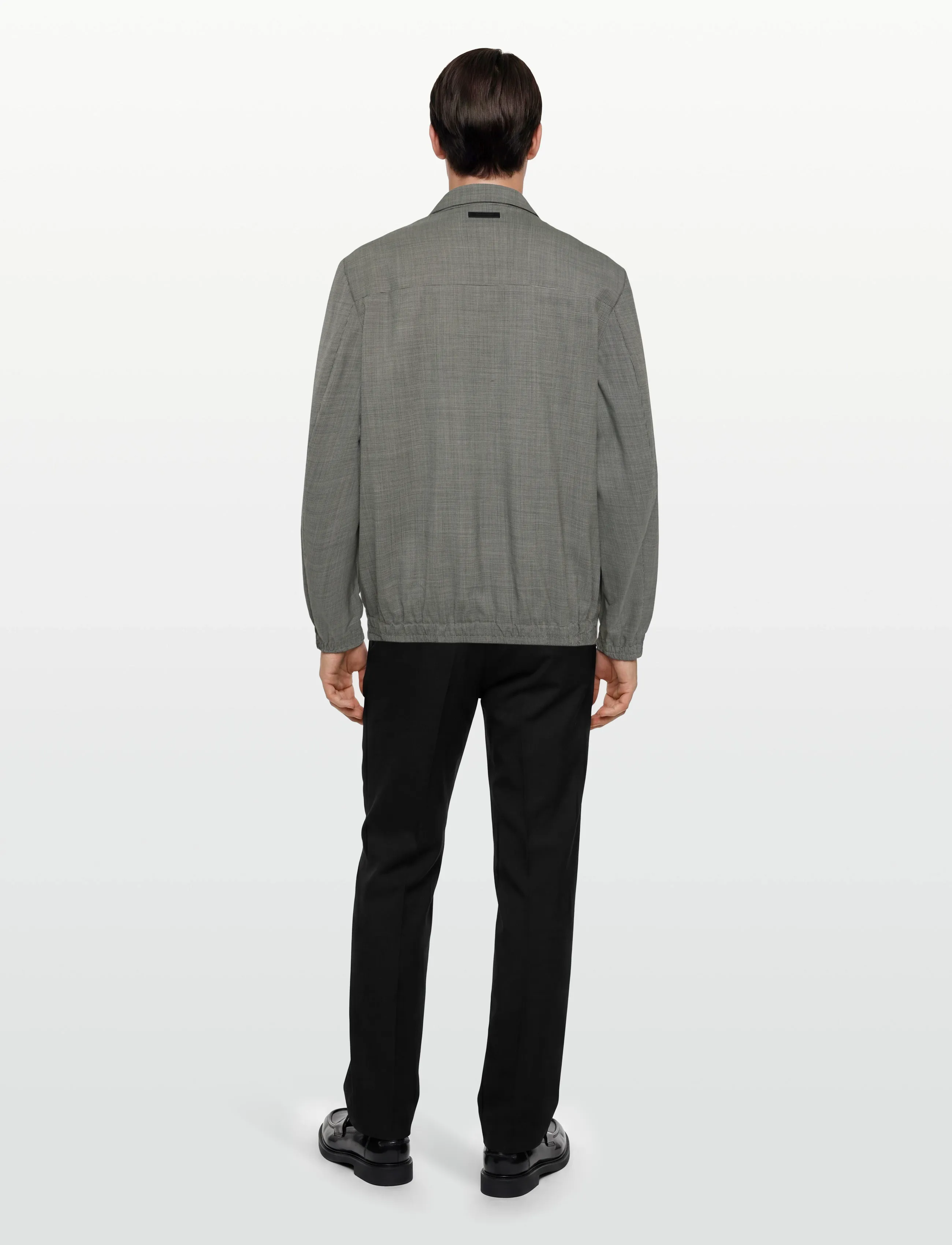 Ls Wool Houndstooth Blouson Jkt 3