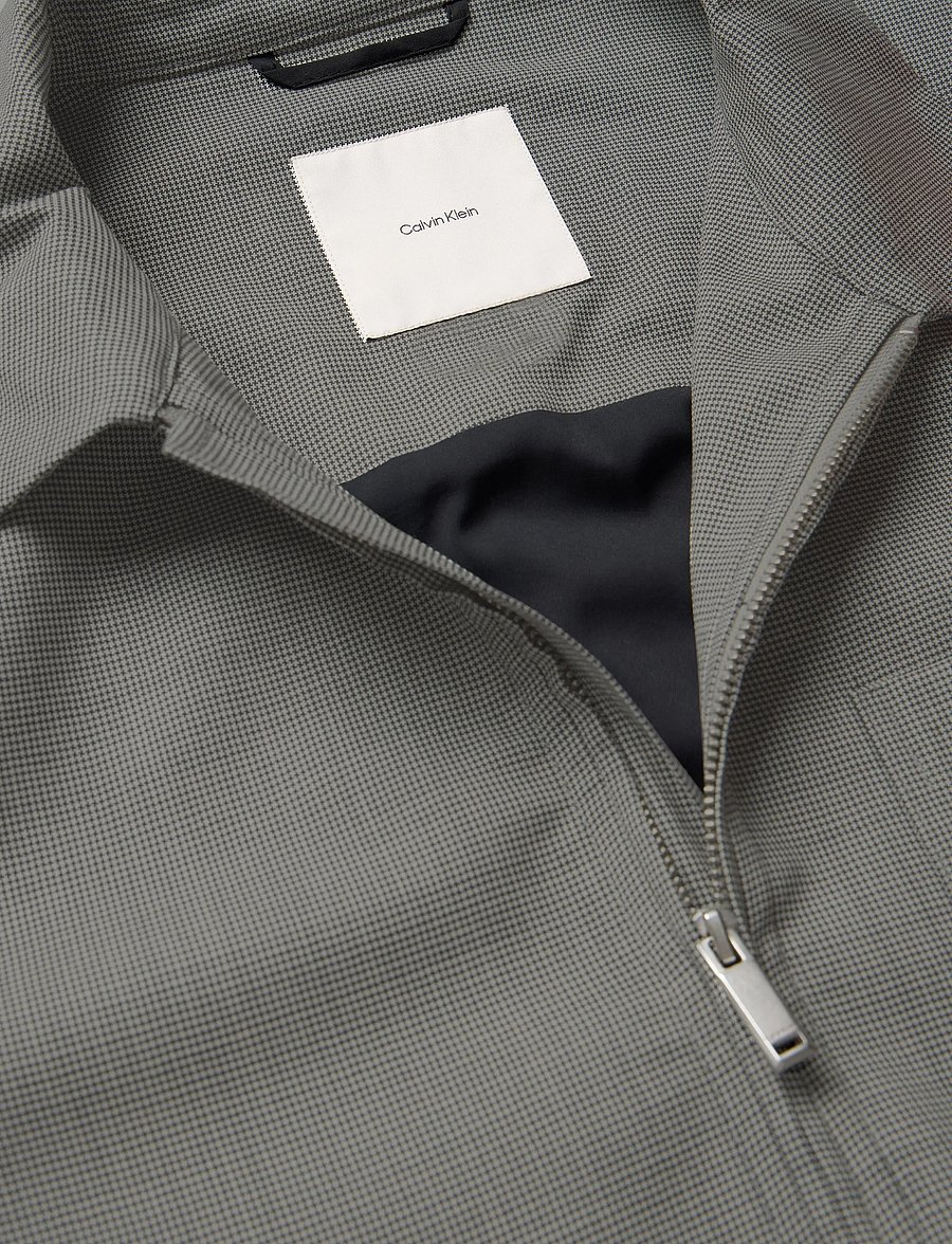 Calvin Klein - LS WOOL HOUNDSTOOTH BLOUSON JKT - kevadjoped - brilliant white - 2