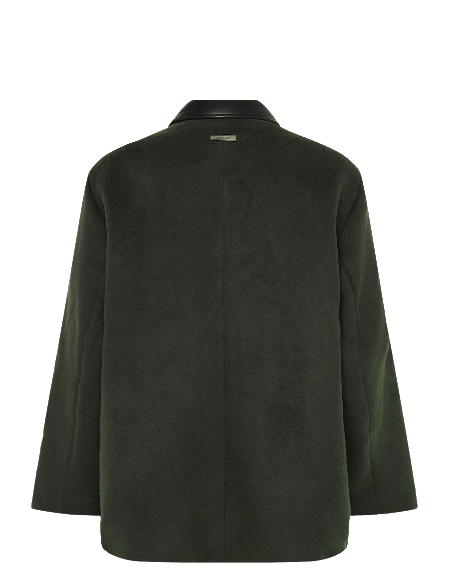Calvin Klein - LS MELTON WOOL BLEND CAR COAT - ullrockar - peat - 2