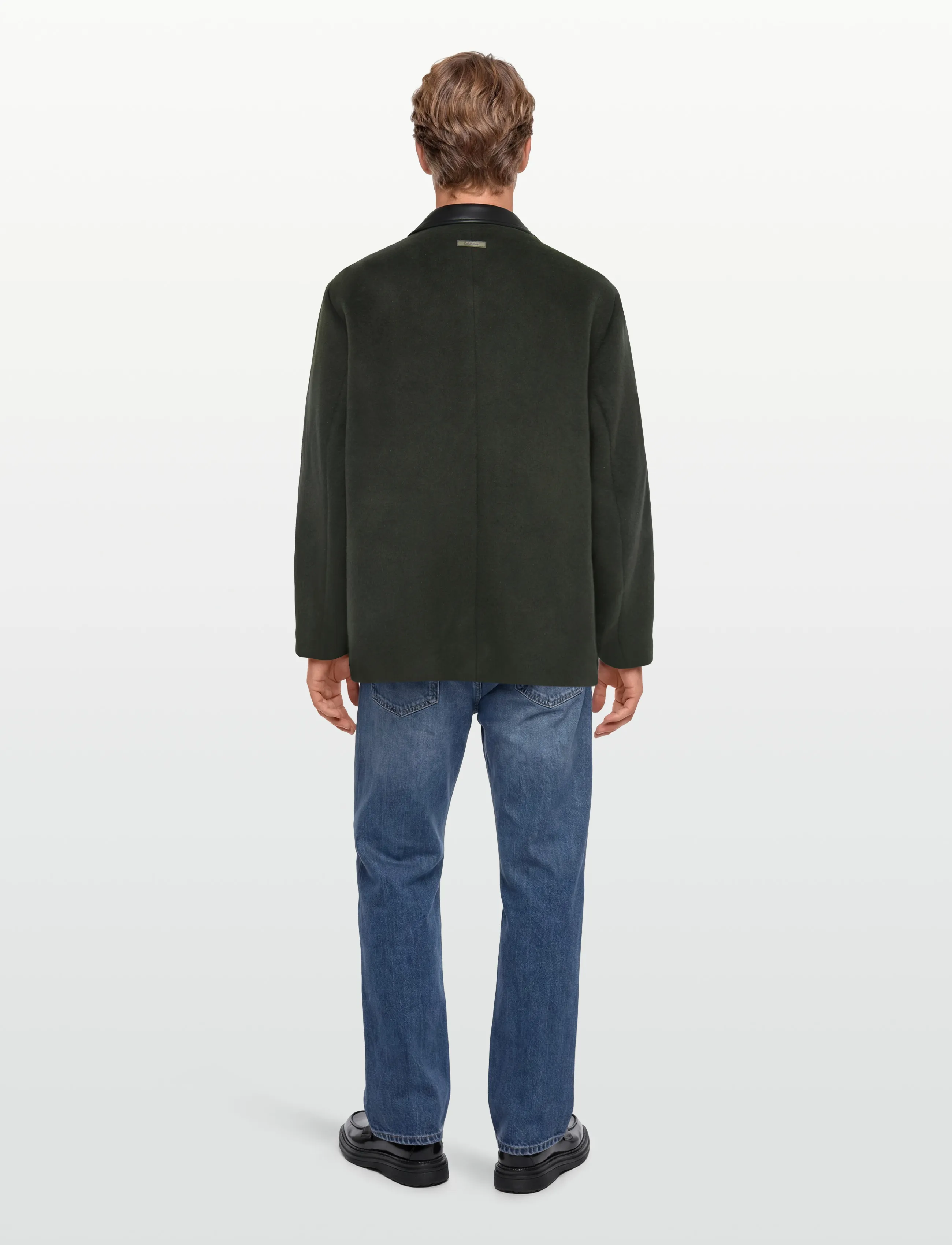 Calvin Klein - LS MELTON WOOL BLEND CAR COAT - ullrockar - peat - 4
