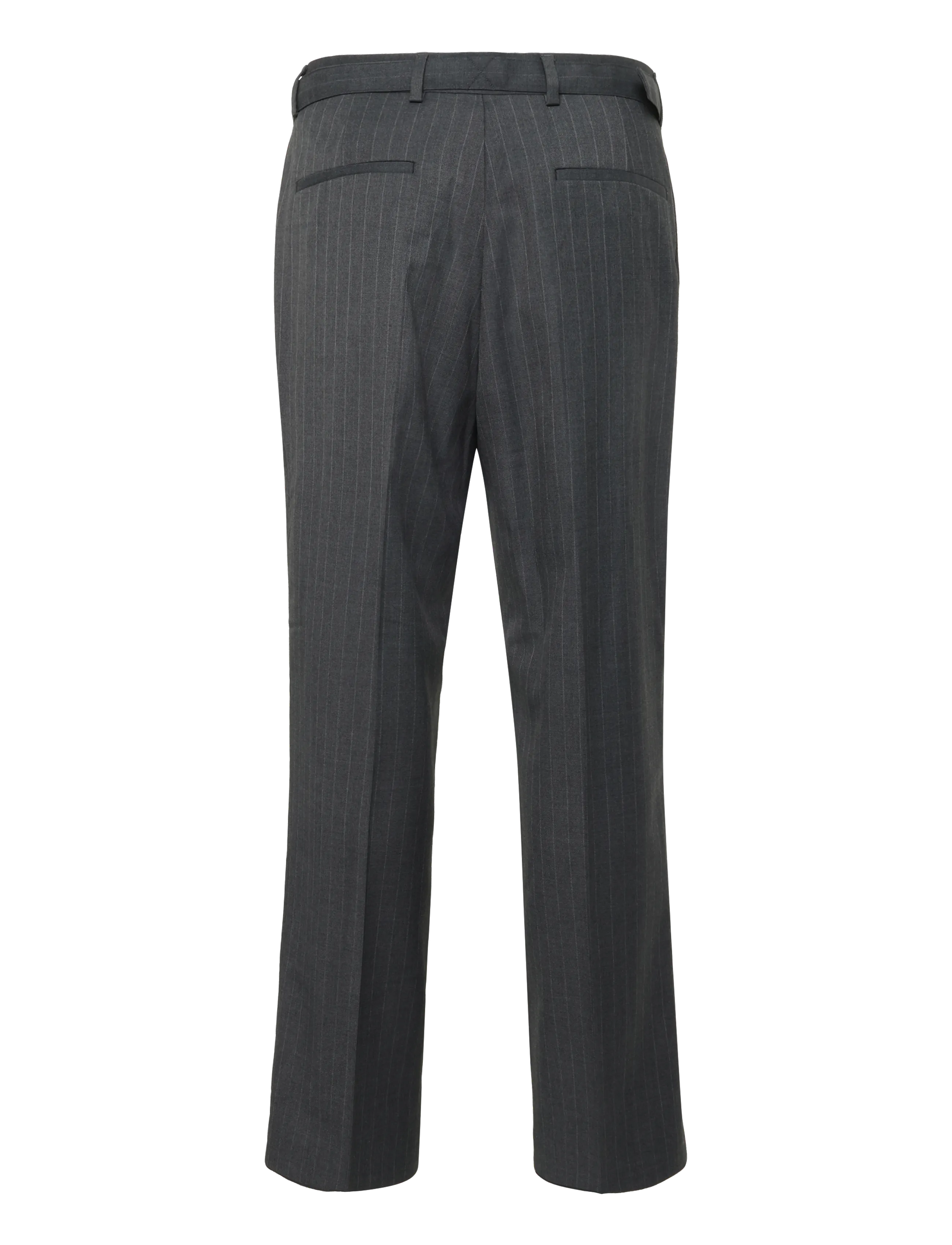 Calvin Klein - STRAIGHT WOOL PINSTRIPE BELTED T - charcoal heather - 1
