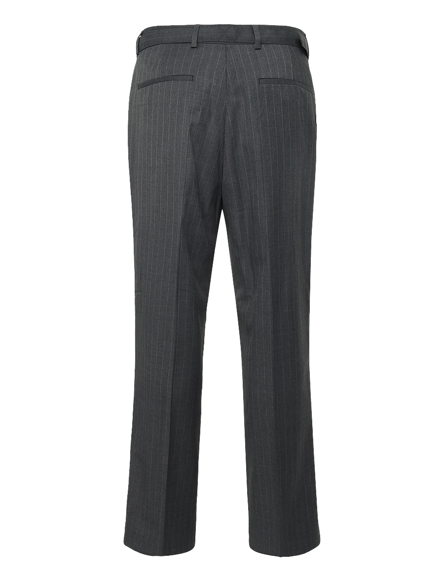 Calvin Klein - STRAIGHT WOOL PINSTRIPE BELTED T - pantalons décontractés - charcoal heather - 2