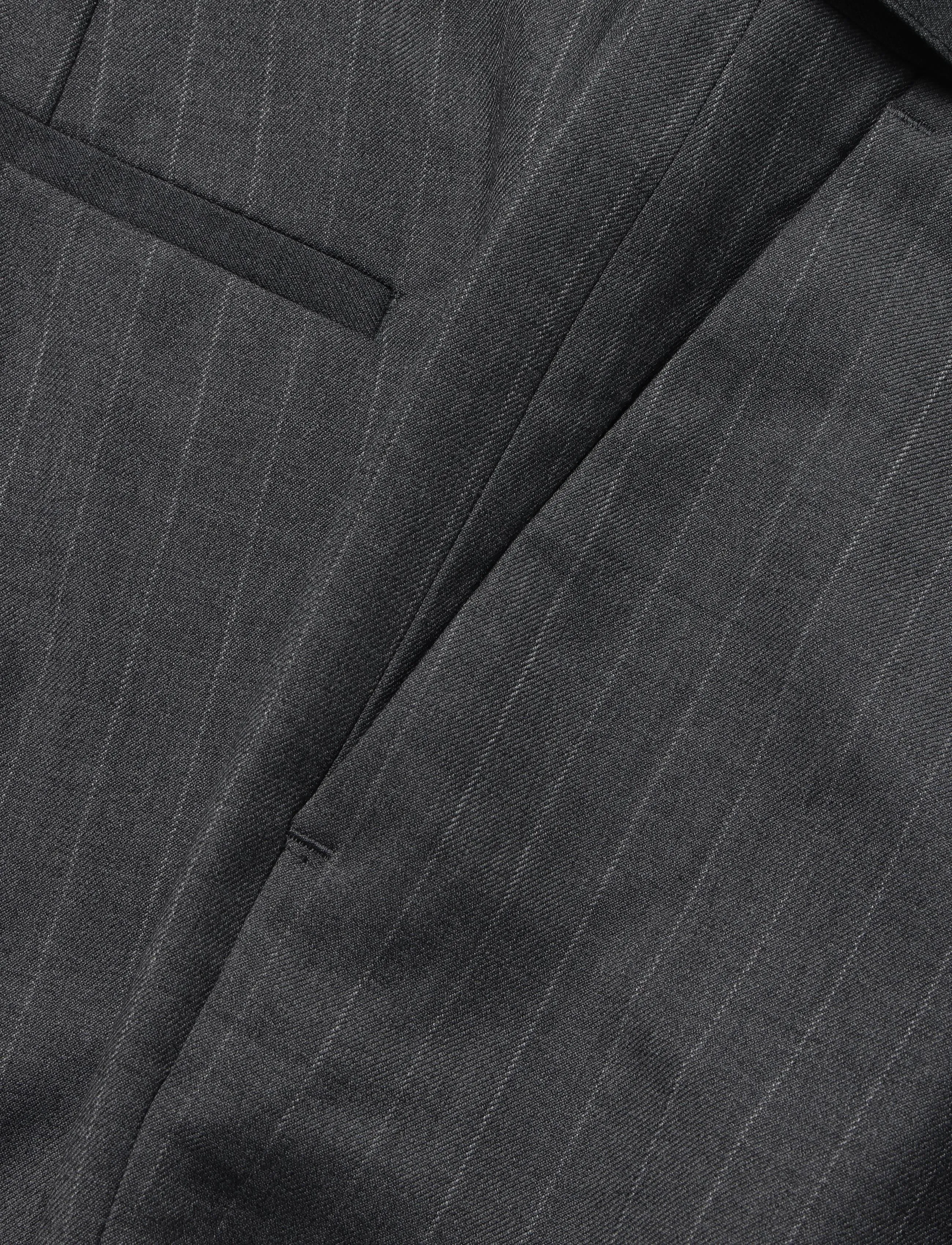 Calvin Klein - STRAIGHT WOOL PINSTRIPE BELTED T - charcoal heather - 2