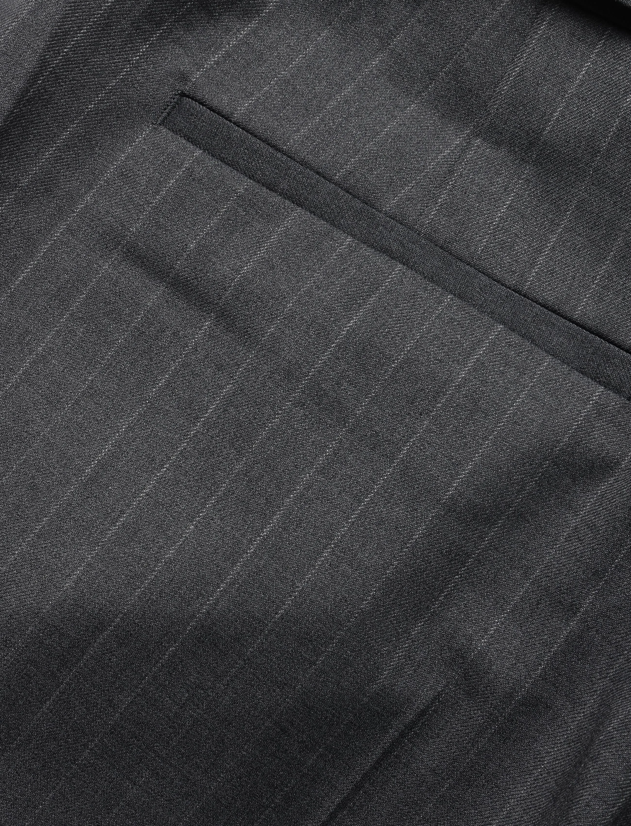 Calvin Klein - STRAIGHT WOOL PINSTRIPE BELTED T - charcoal heather - 4