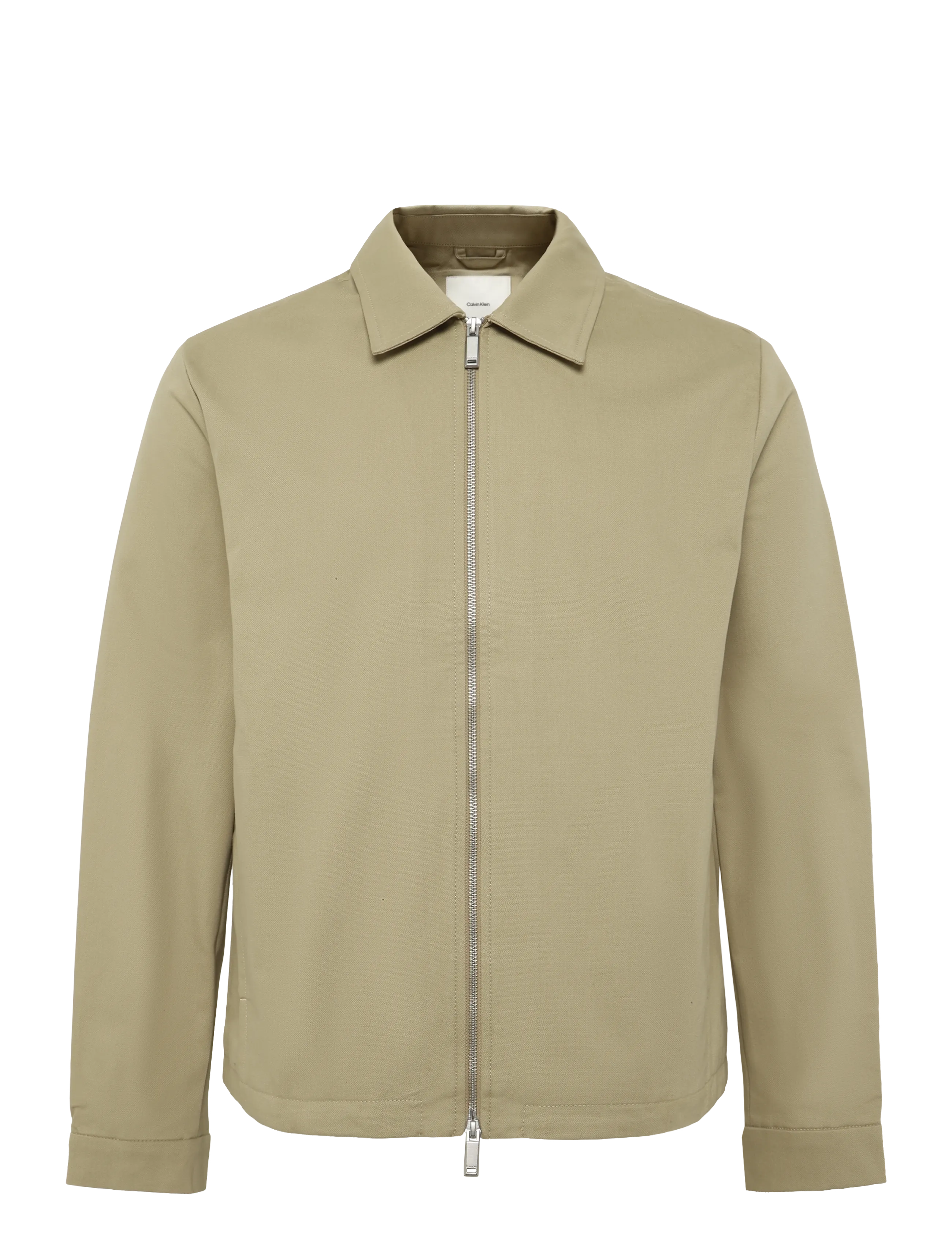 Calvin Klein LS COTTON DOBBY BLOUSON JKT - Joped - TRAVERTINE / beige