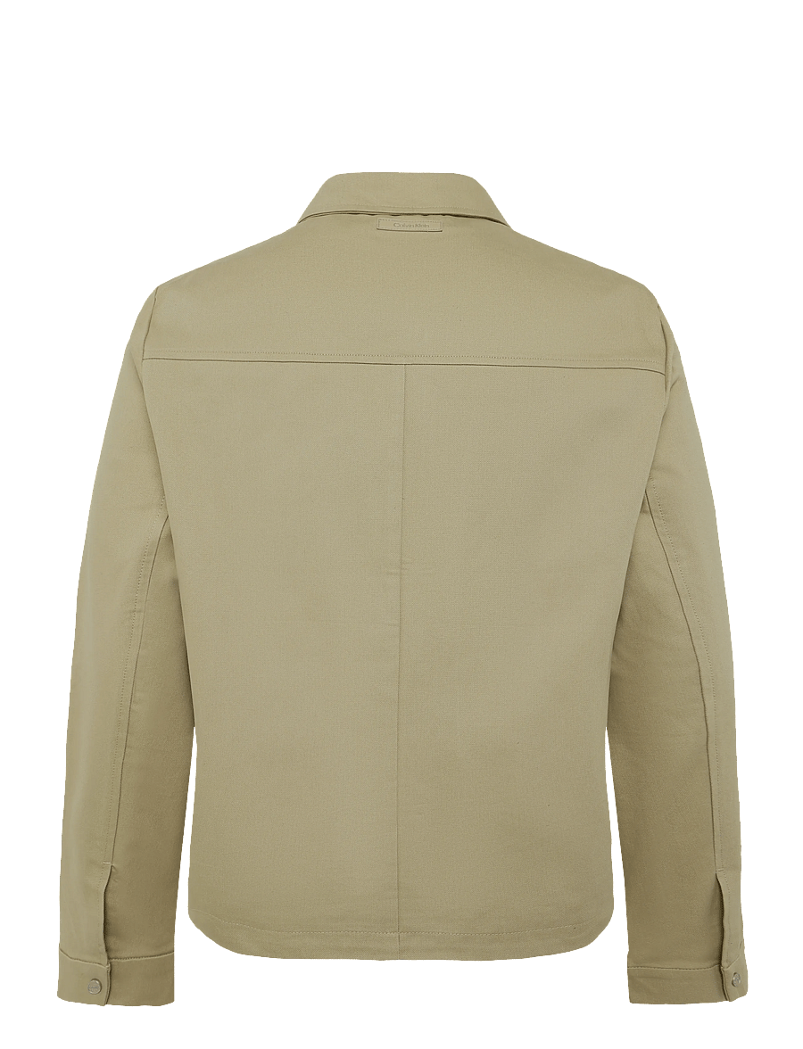 Calvin Klein - LS COTTON DOBBY BLOUSON JKT - forårsjakker - travertine - 1