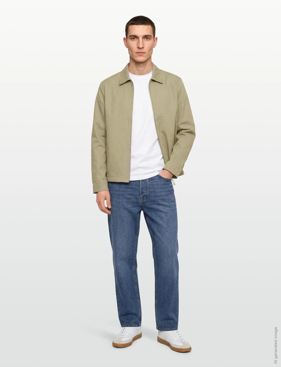Calvin Klein - LS COTTON DOBBY BLOUSON JKT - lentejassen - travertine - 0