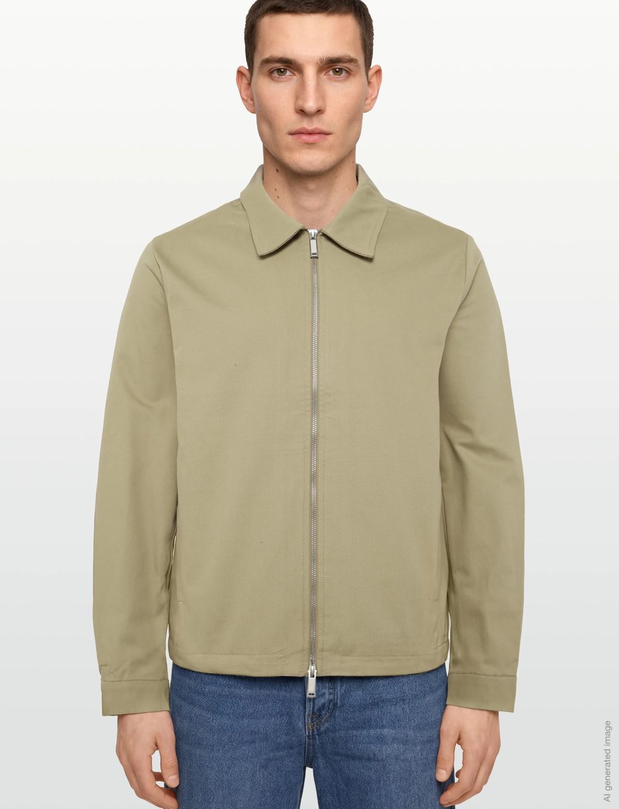 Calvin Klein - LS COTTON DOBBY BLOUSON JKT - lentejassen - travertine - 3