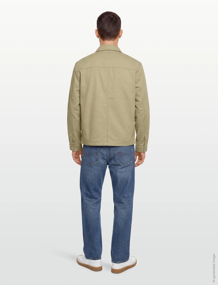 Calvin Klein - LS COTTON DOBBY BLOUSON JKT - lentejassen - travertine - 4