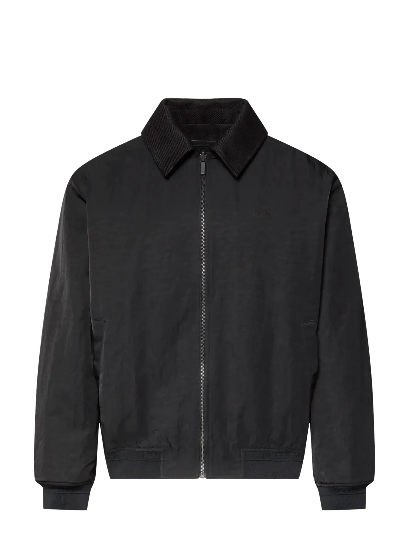 LS NYLON COLLARED REVERSIBLE JKT - BLACK
